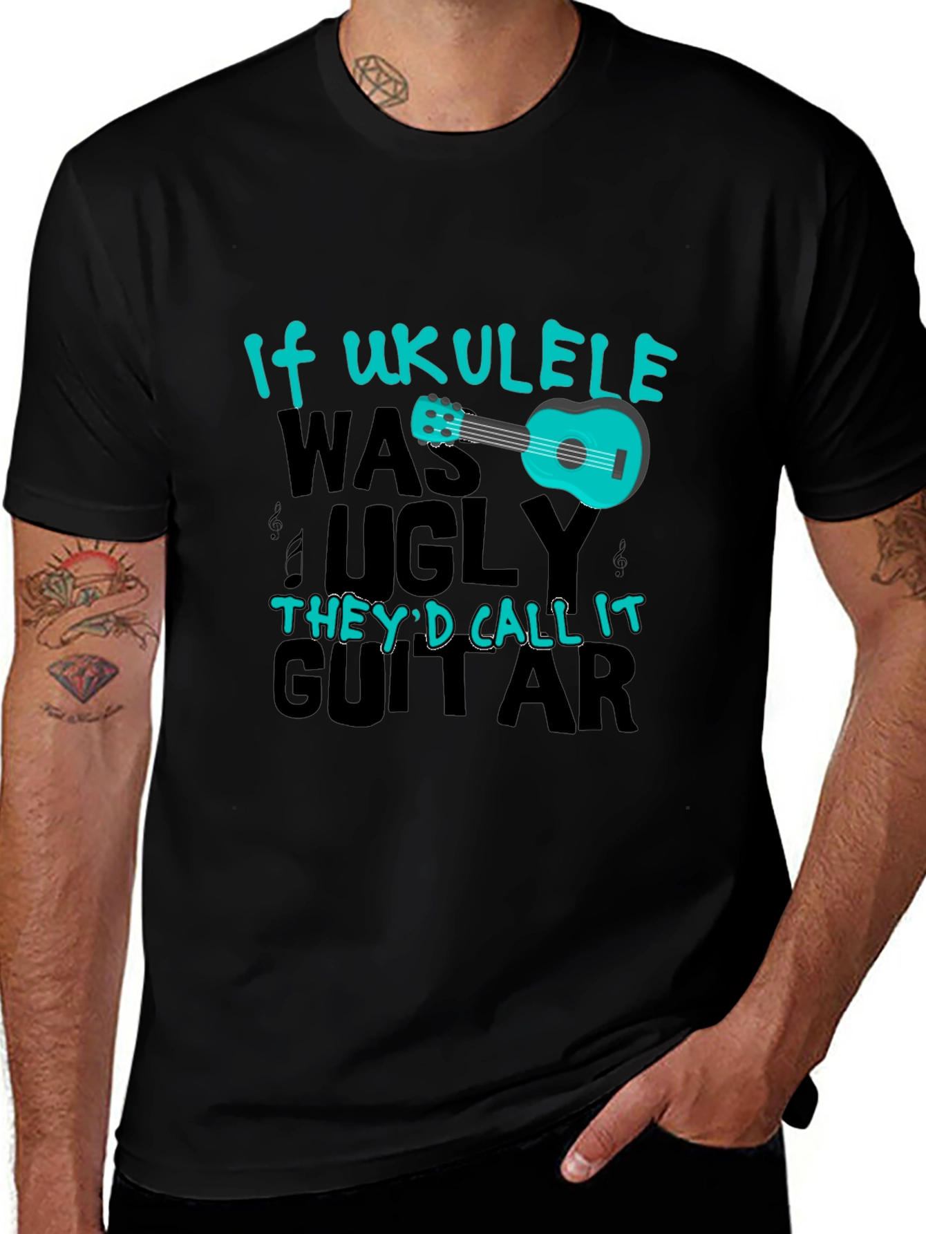 Variant 21 of Ukulele T-Shirt - If Ukulele Was Ugly