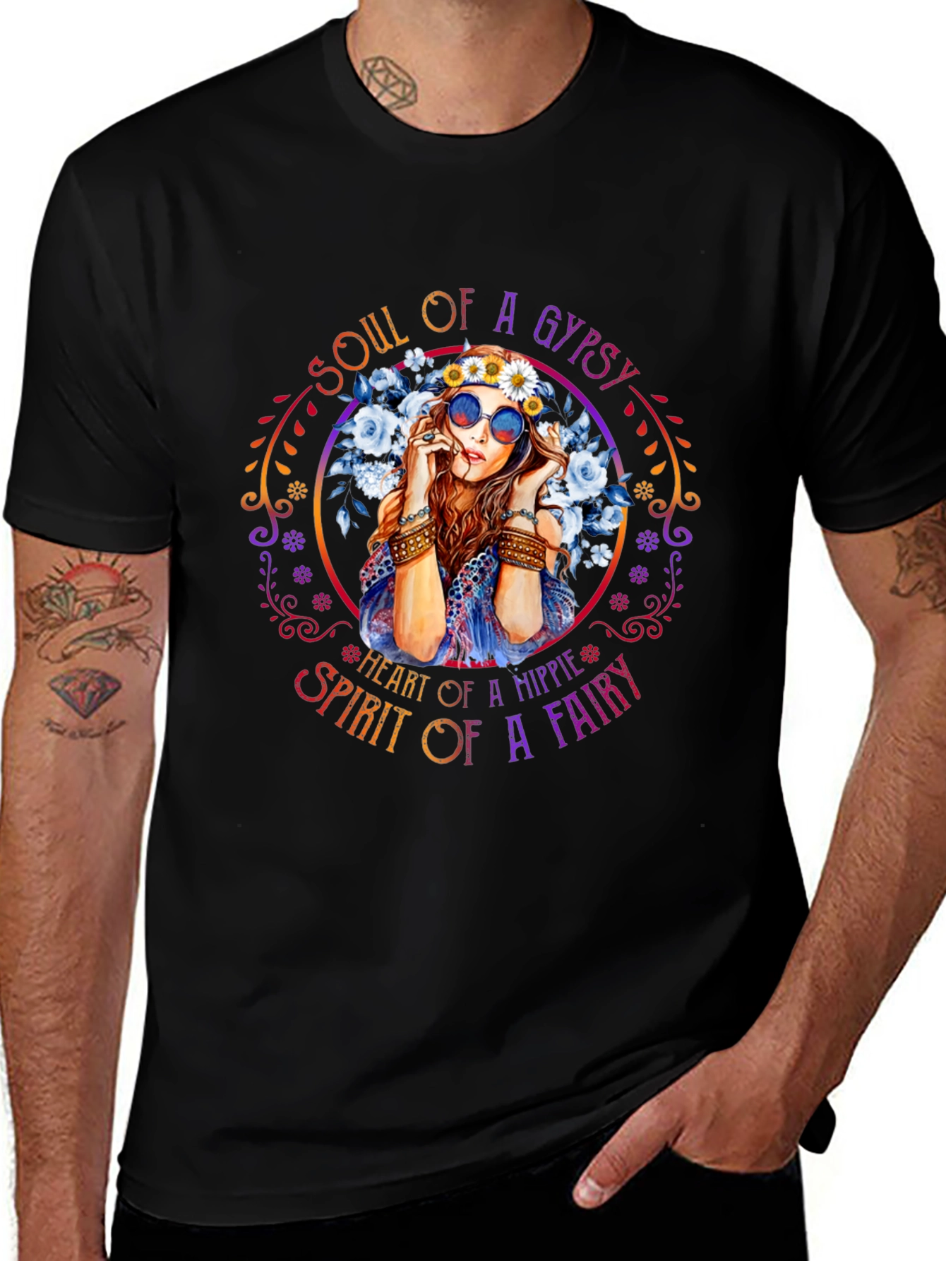 Variant 20 of Soul of a Gypsy Graphic Tee - Hippie Fairy Shirt