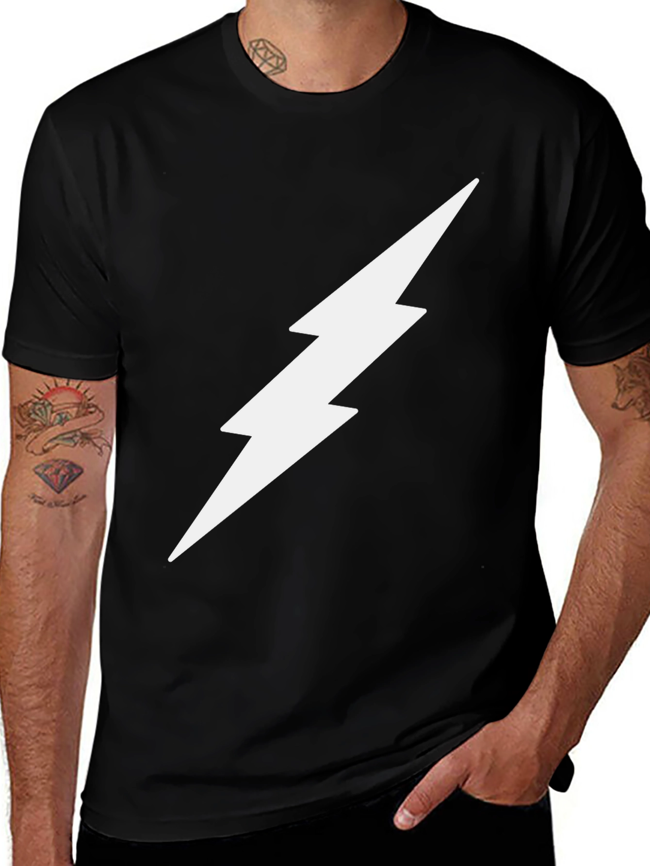 Variant 7 of Lightning Bolt Graphic Tee - Modern Style
