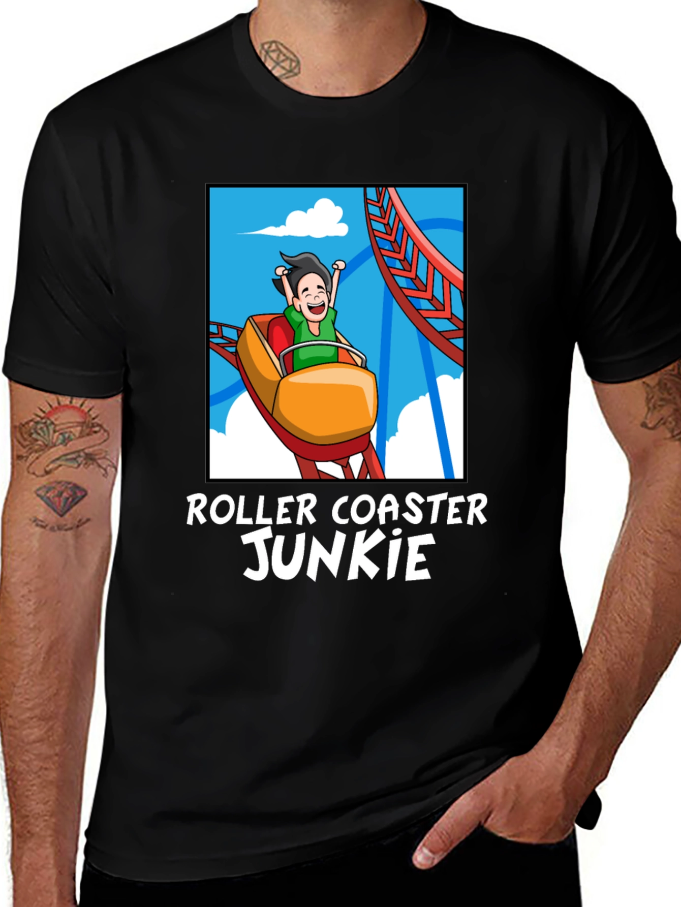 Roller Coaster Junkie Graphic T-Shirt