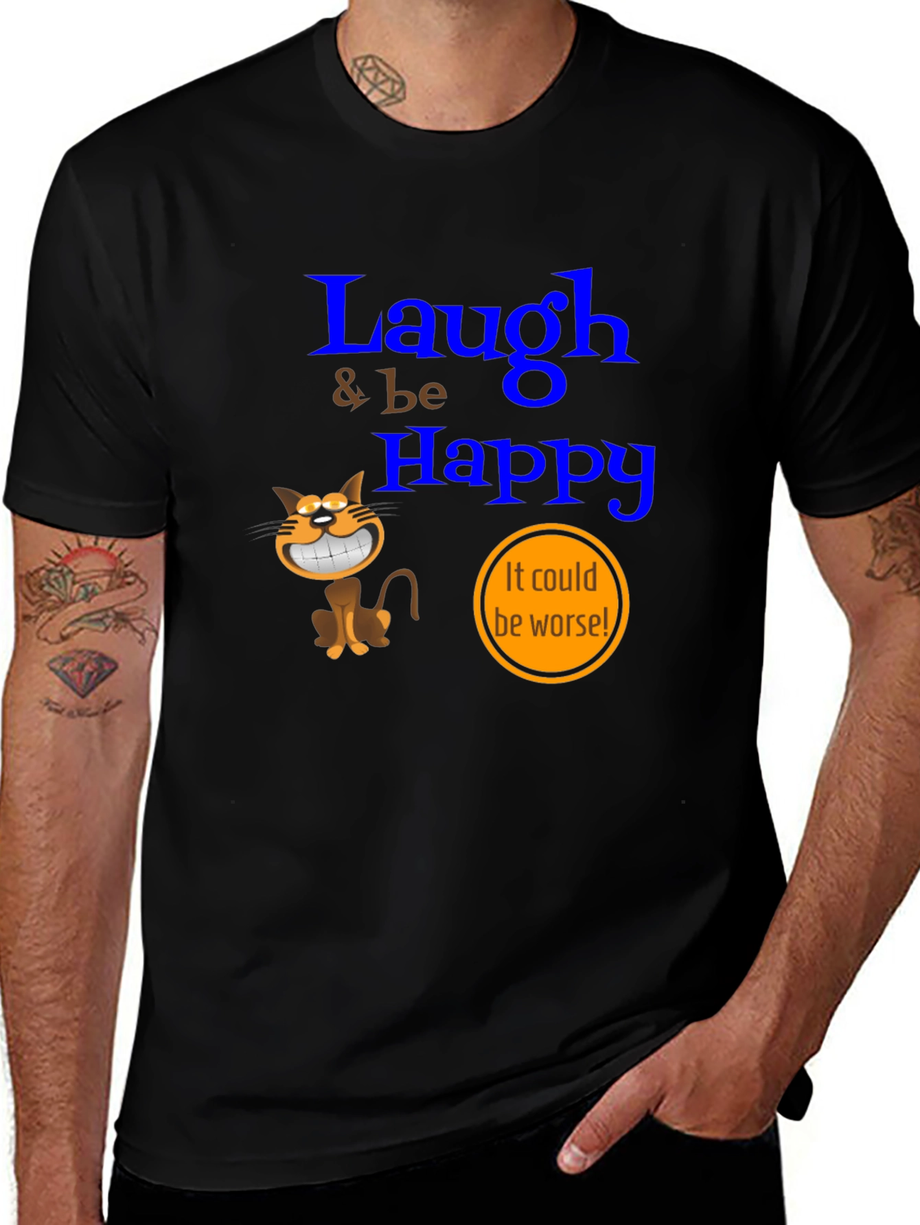 Variant 25 of Laugh and Be Happy Graphic Tee