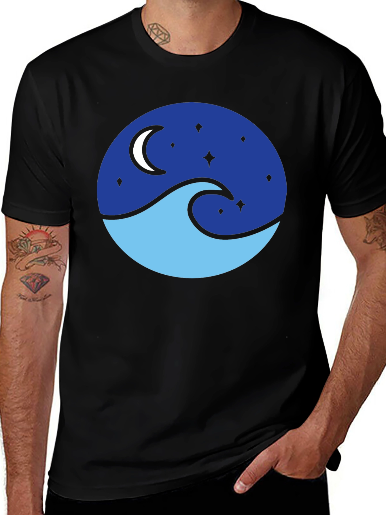 Variant 23 of Night Wave Graphic T-Shirt - Stylish & Comfortable