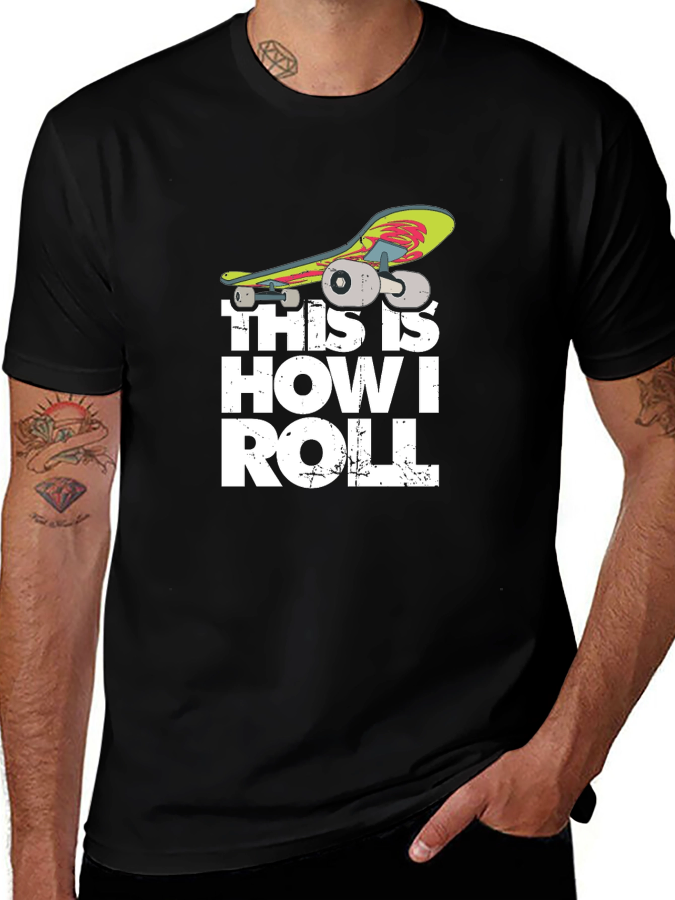 Variant 20 of Skateboarding T-Shirt - This Is How I Roll
