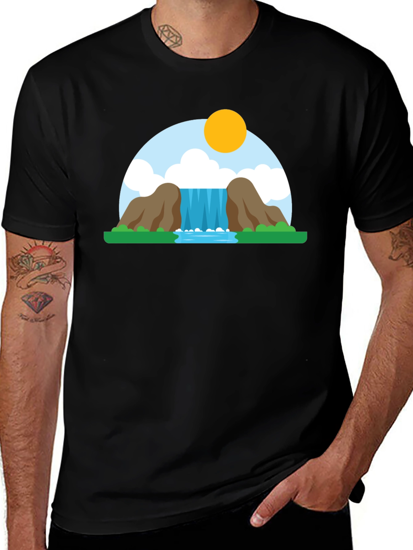 Variant 22 of Nature Scene Graphic Tee - Stylish & Comfortable!