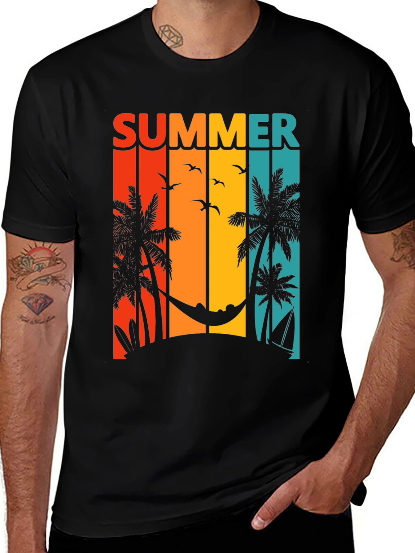 Variant 30 of Summer Beach Scene Graphic T-Shirt