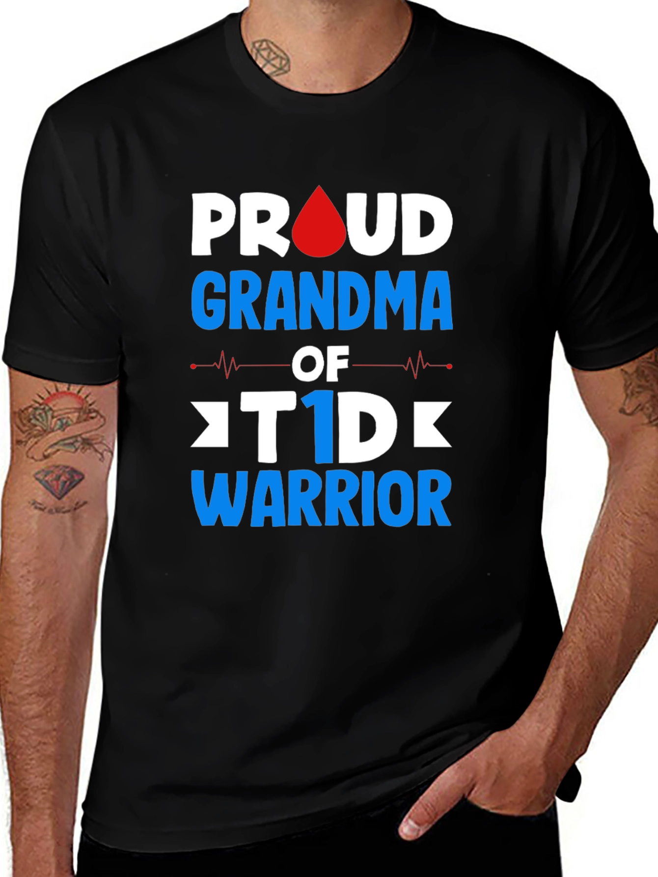 Proud Grandma of T1D Warrior T-Shirt