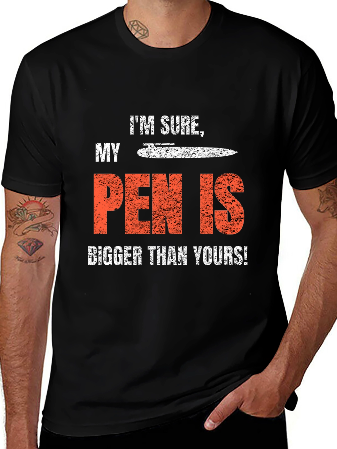 Variant 20 of Funny T-Shirt: My Pen Is Bigger Than Yours