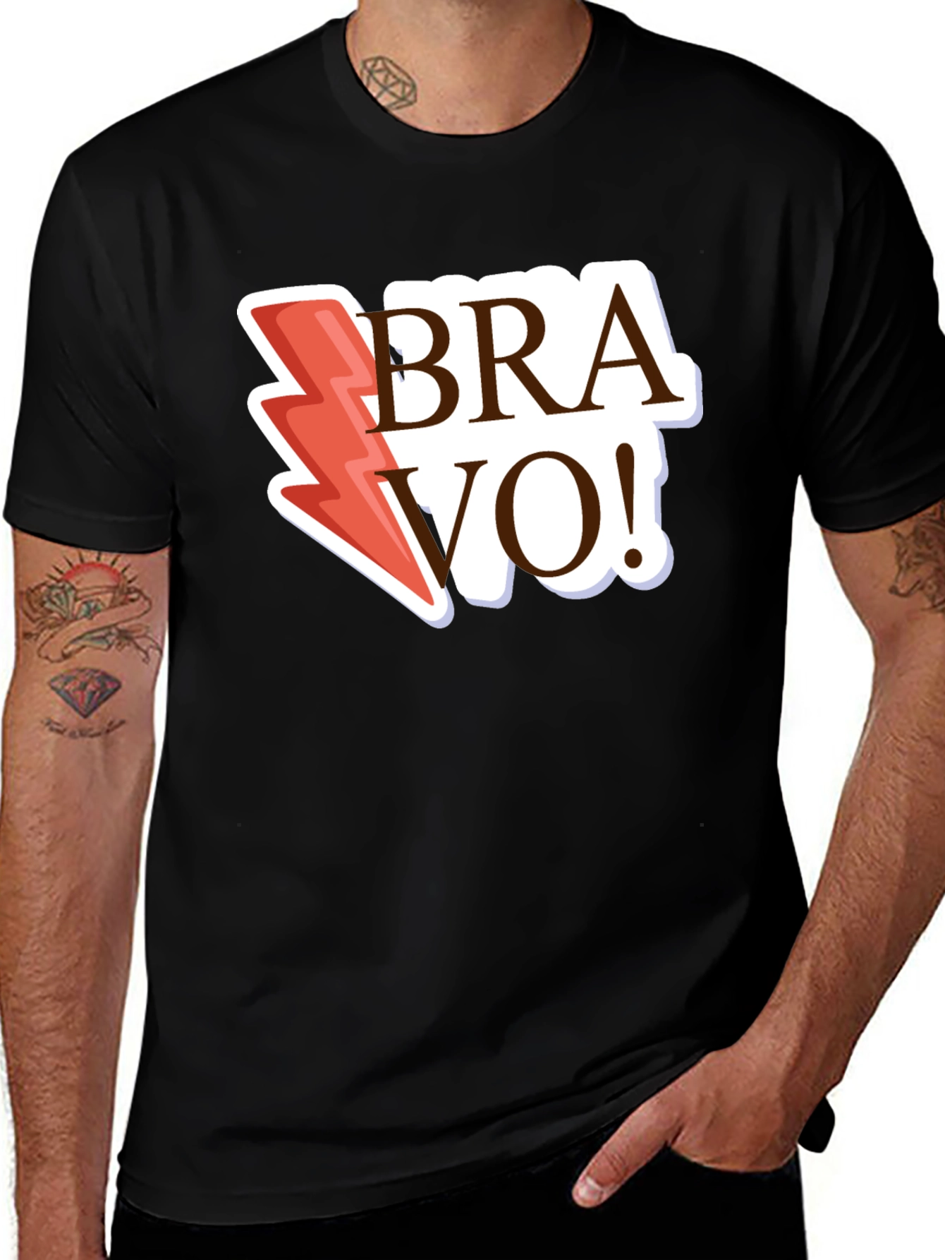 Variant 28 of Bravo Lightning Bolt Graphic Tee