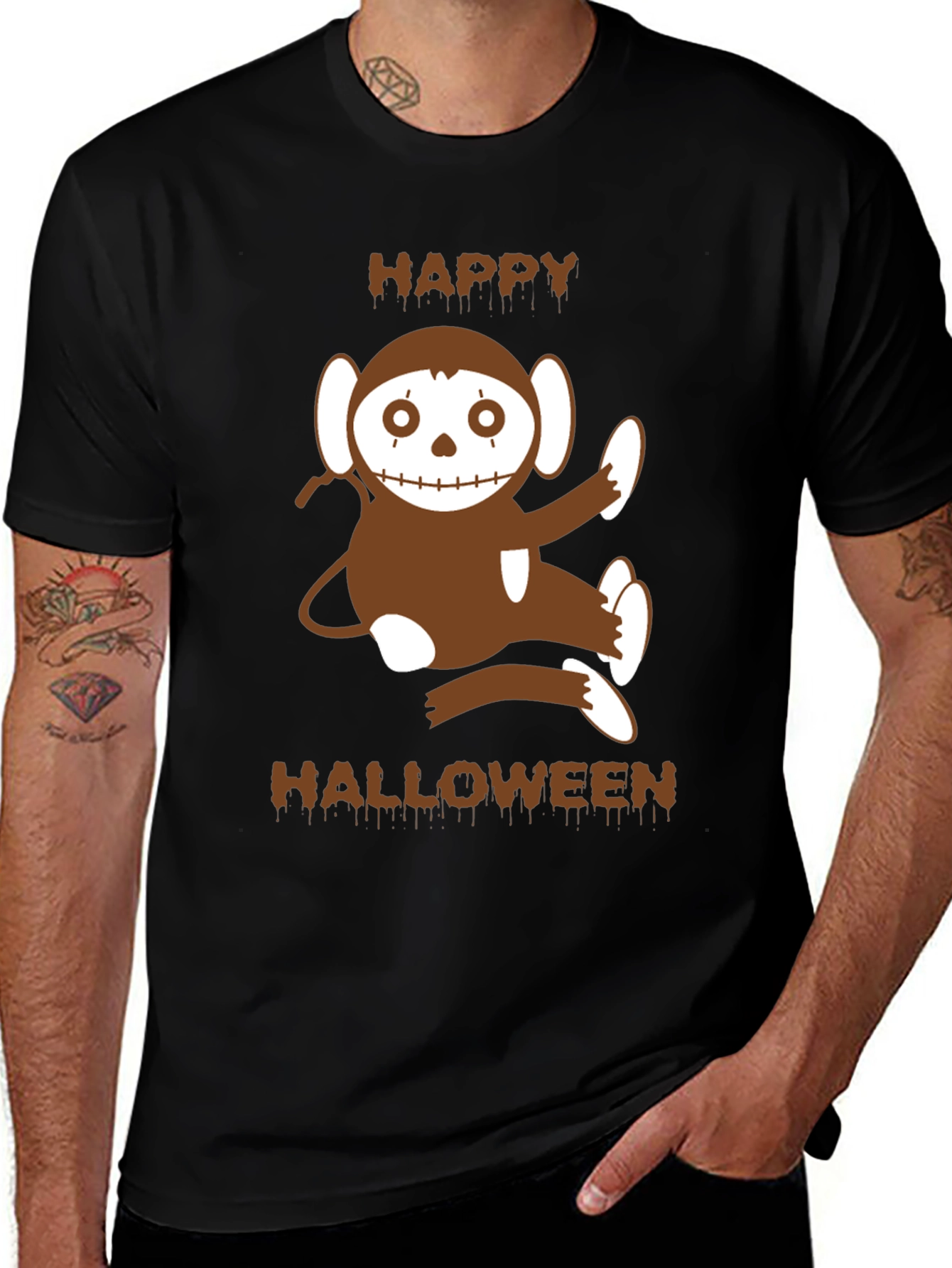 Happy Halloween Monkey Graphic Tee