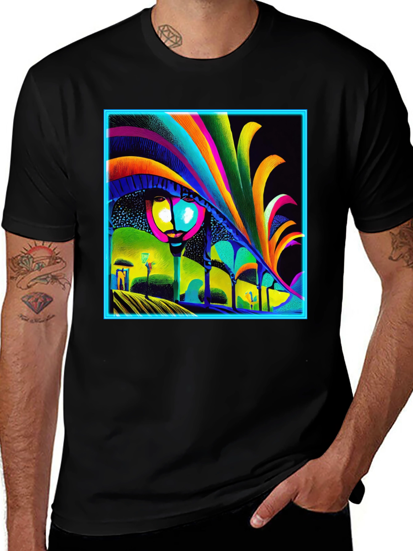 Abstract Art Graphic Tee - Modern Style