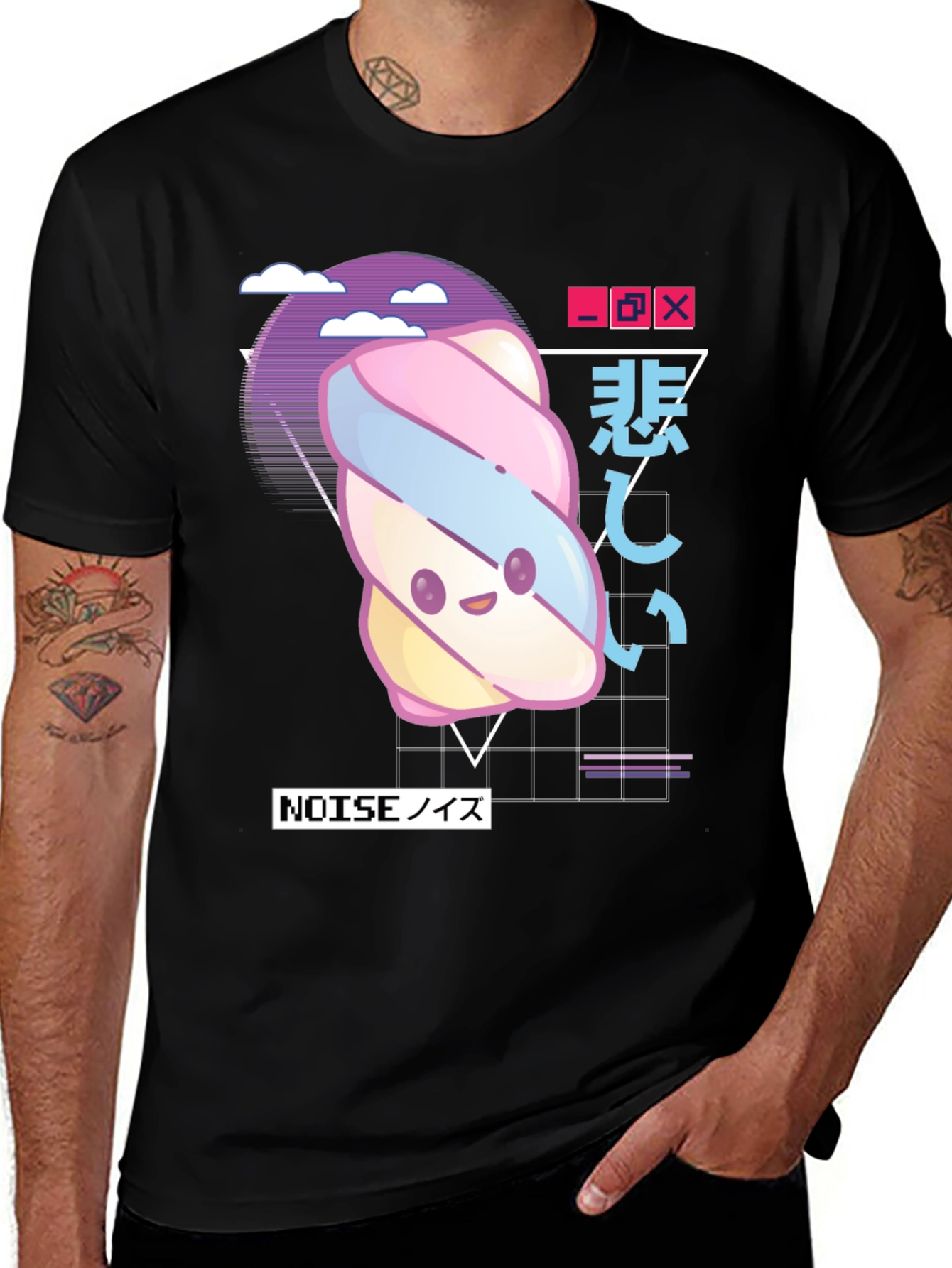 Variant 24 of Kawaii Marshmallow Vaporwave T-Shirt