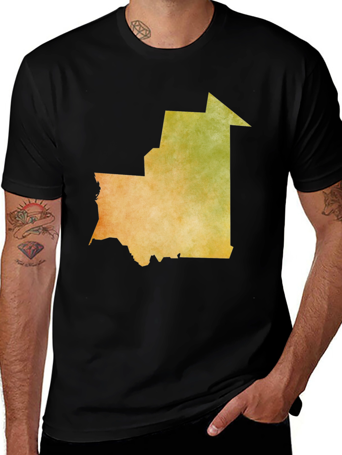 Mauritania Map Graphic Tee - Africa Pride T-Shirt