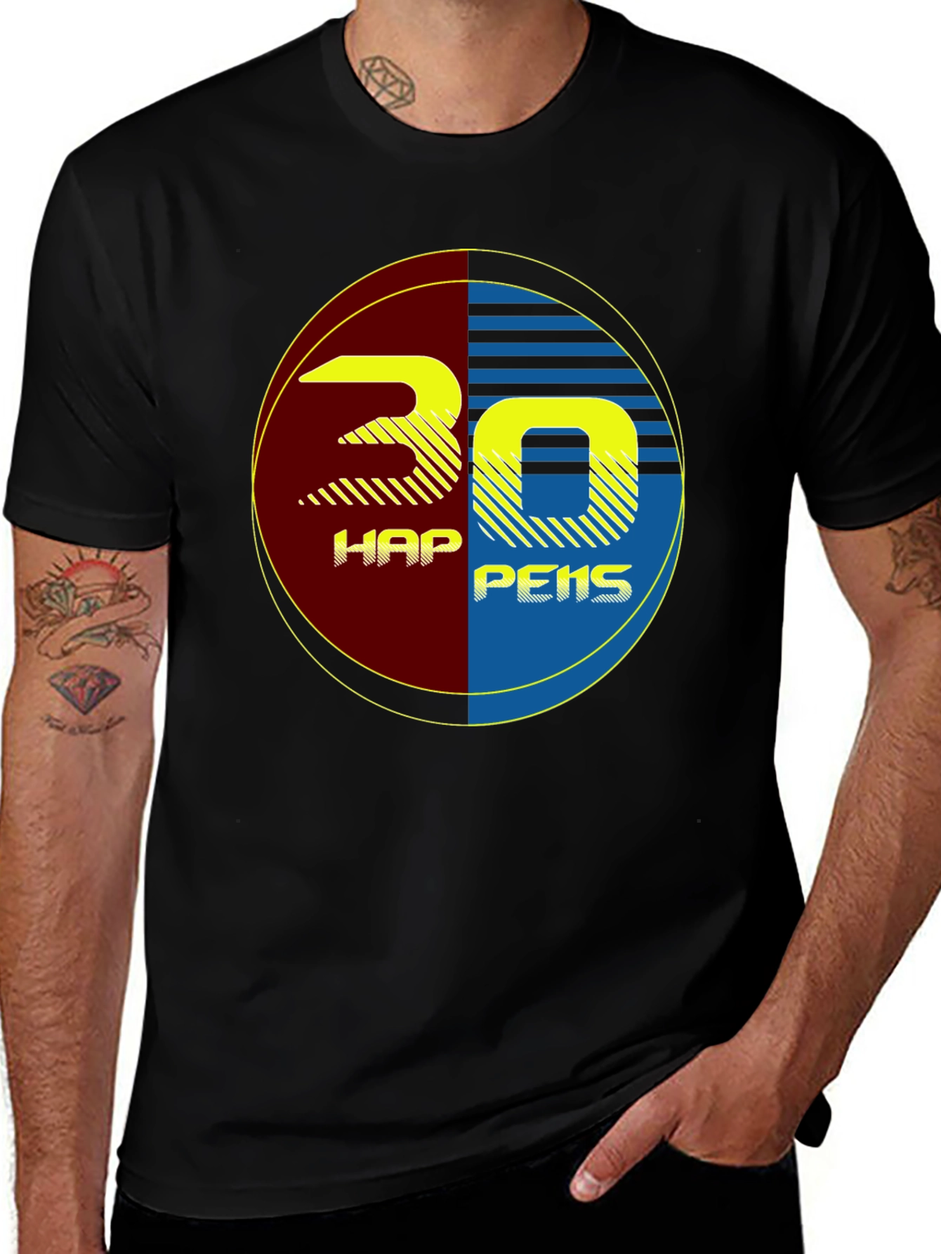 Variant 15 of Retro 30 Half Pence Graphic T-Shirt