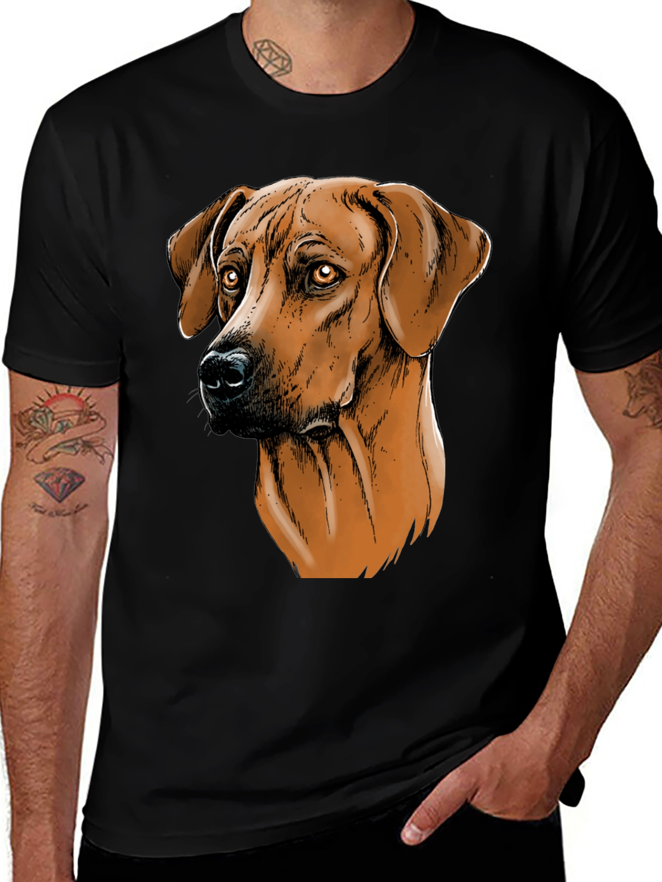 Variant 7 of Rhodesian Ridgeback Dog Graphic T-Shirt