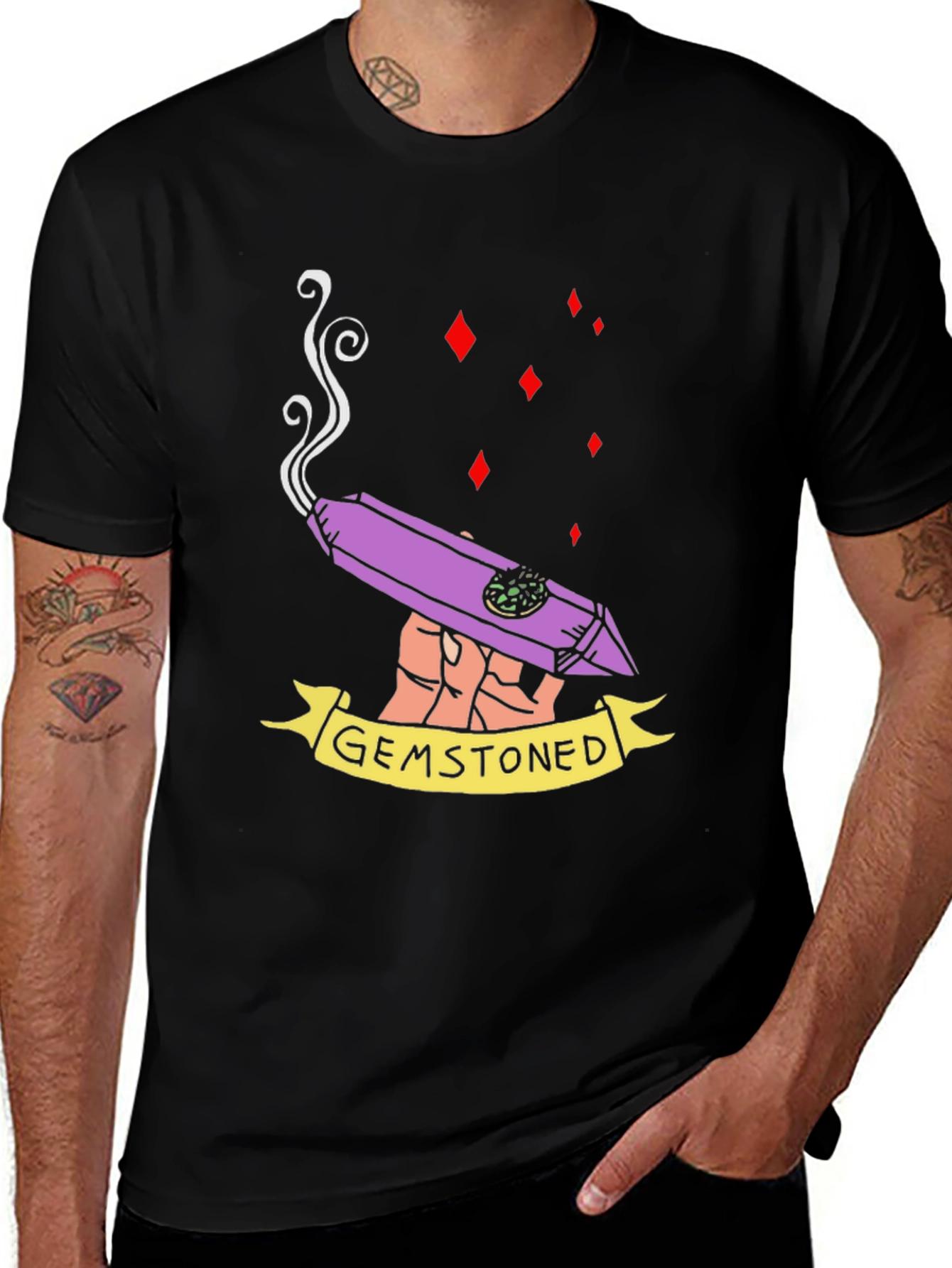 Variant 23 of Gemstoned Graphic T-Shirt - Unique Stoner Tee
