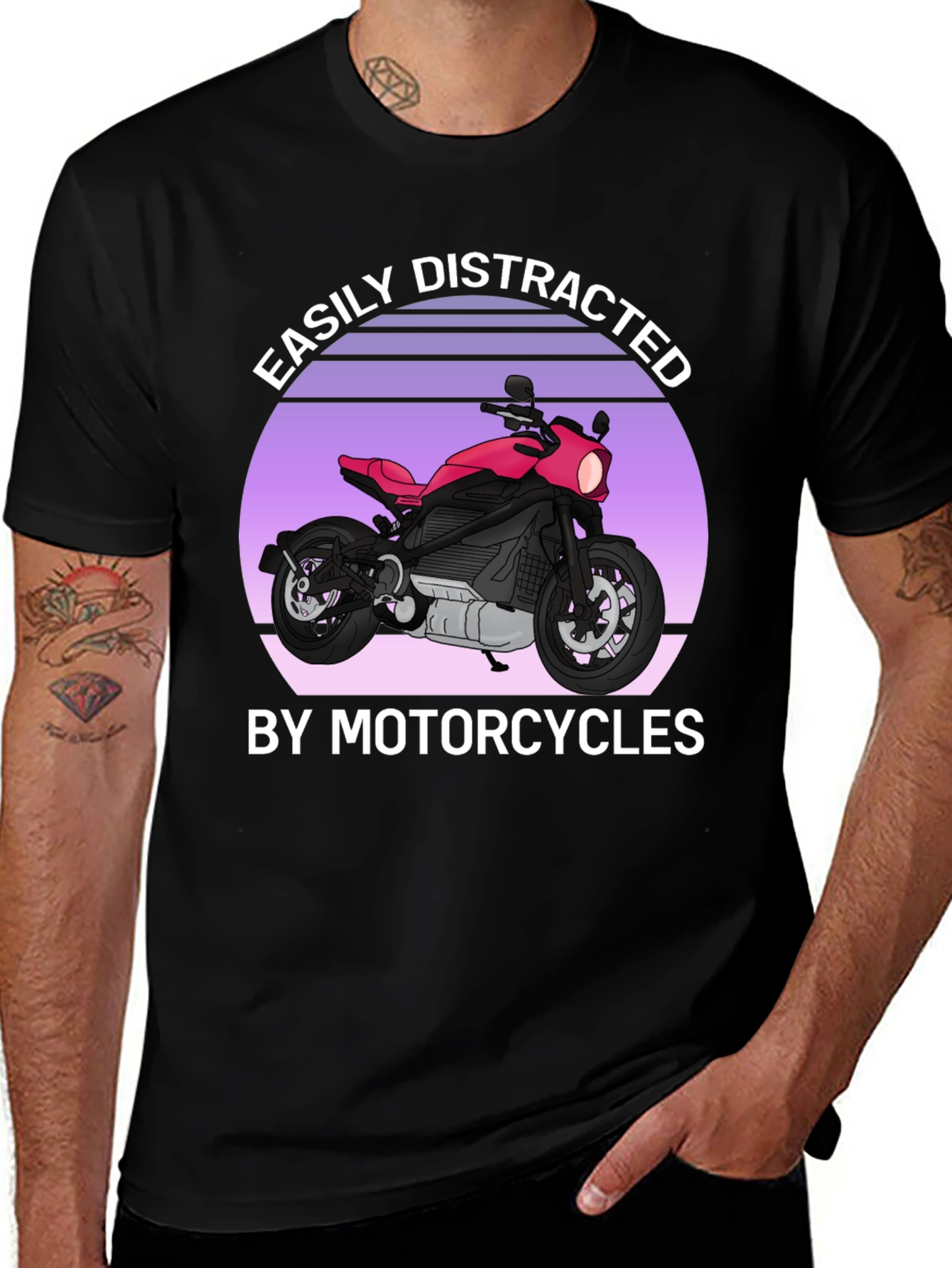 Easily Distracted by Motorcycles T-Shirt