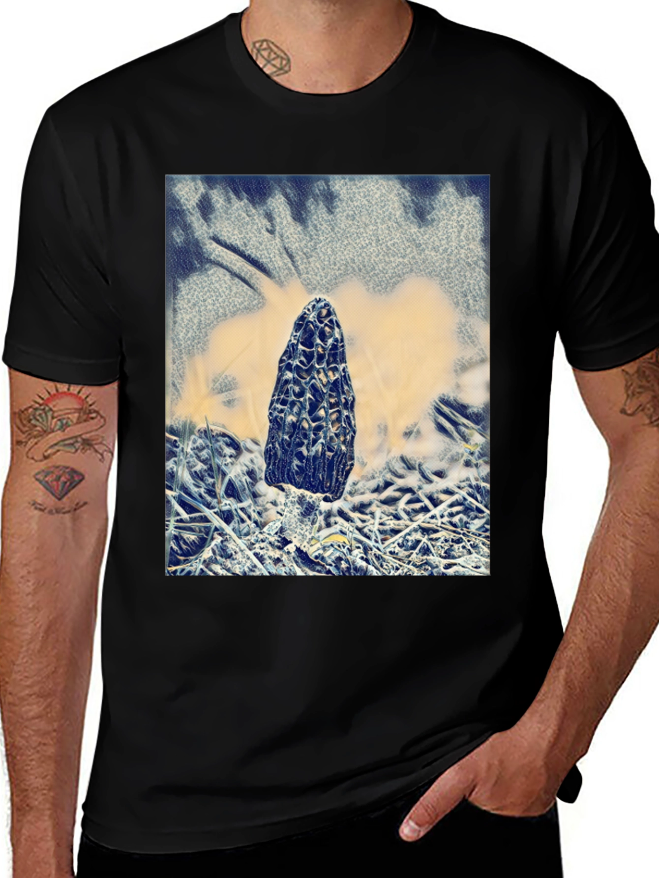 Variant 4 of Morel Mushroom Graphic Tee