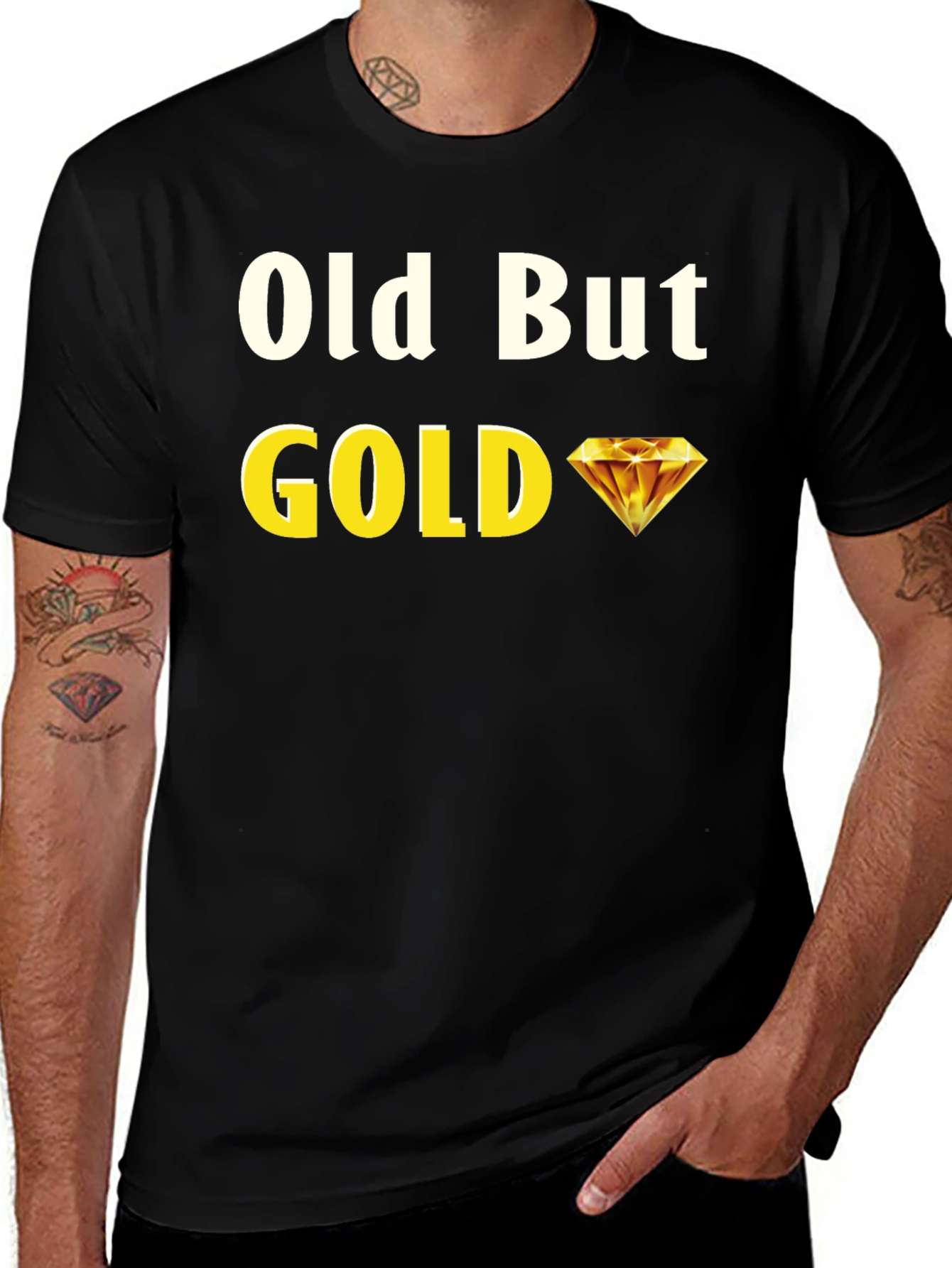 Variant 15 of Old But Gold Graphic T-Shirt - Trendy Humor Tee