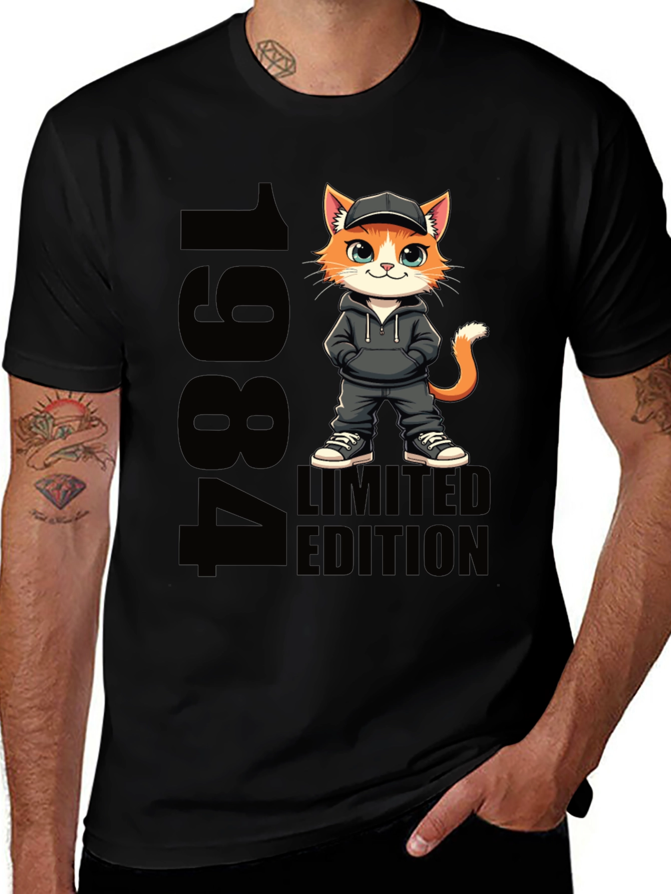 1984 Limited Edition Cat Graphic T-Shirt