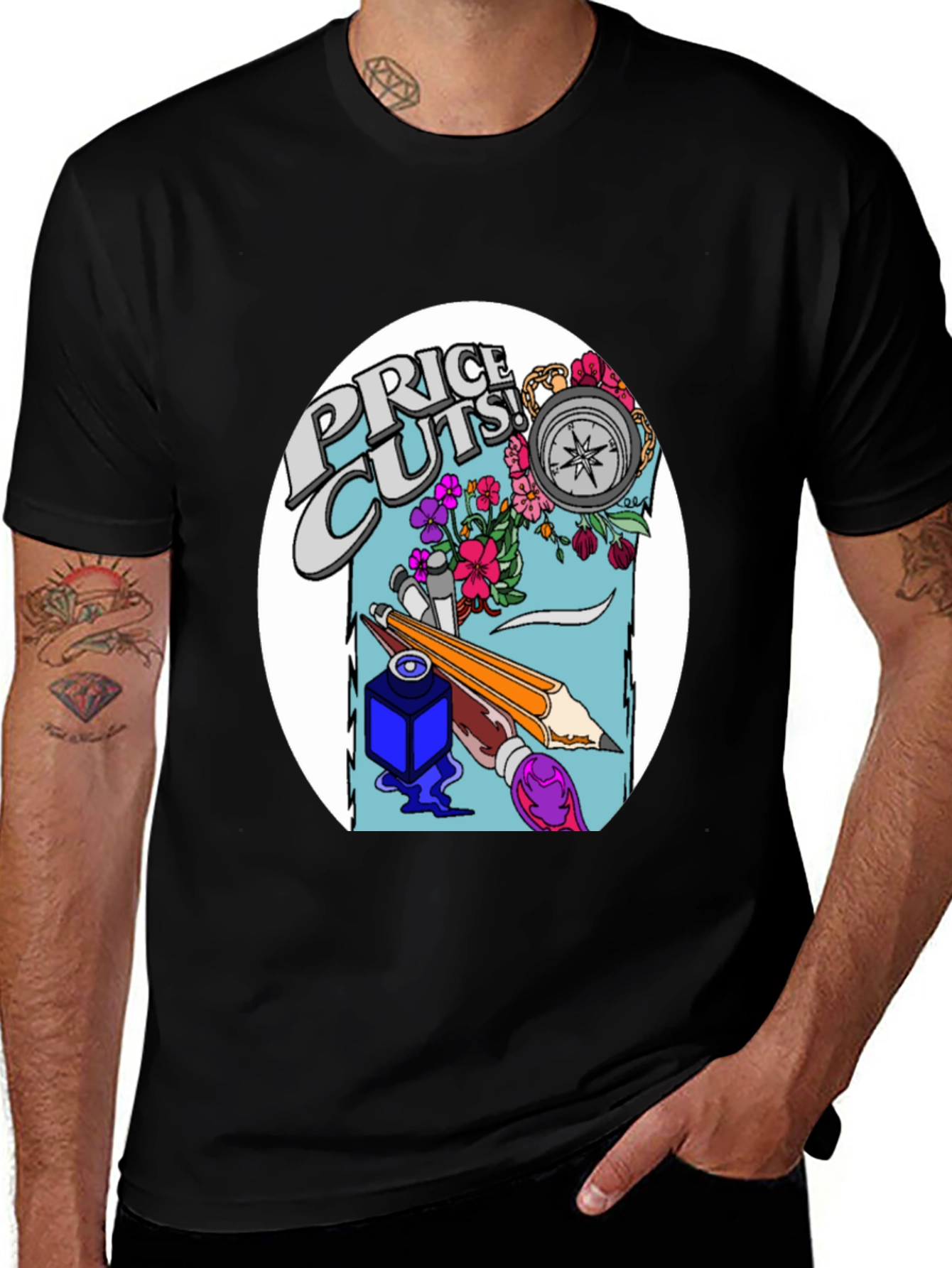 Variant 7 of Price Cuts Graphic Tee - Artsy Design