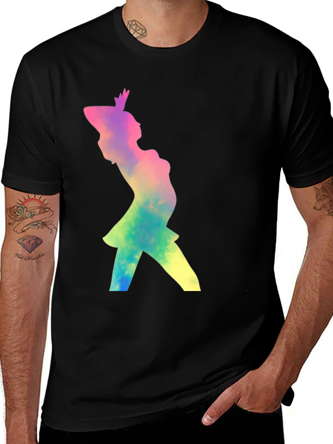 Variant 21 of Silhouette Graphic Tee - Unisex Black T-Shirt