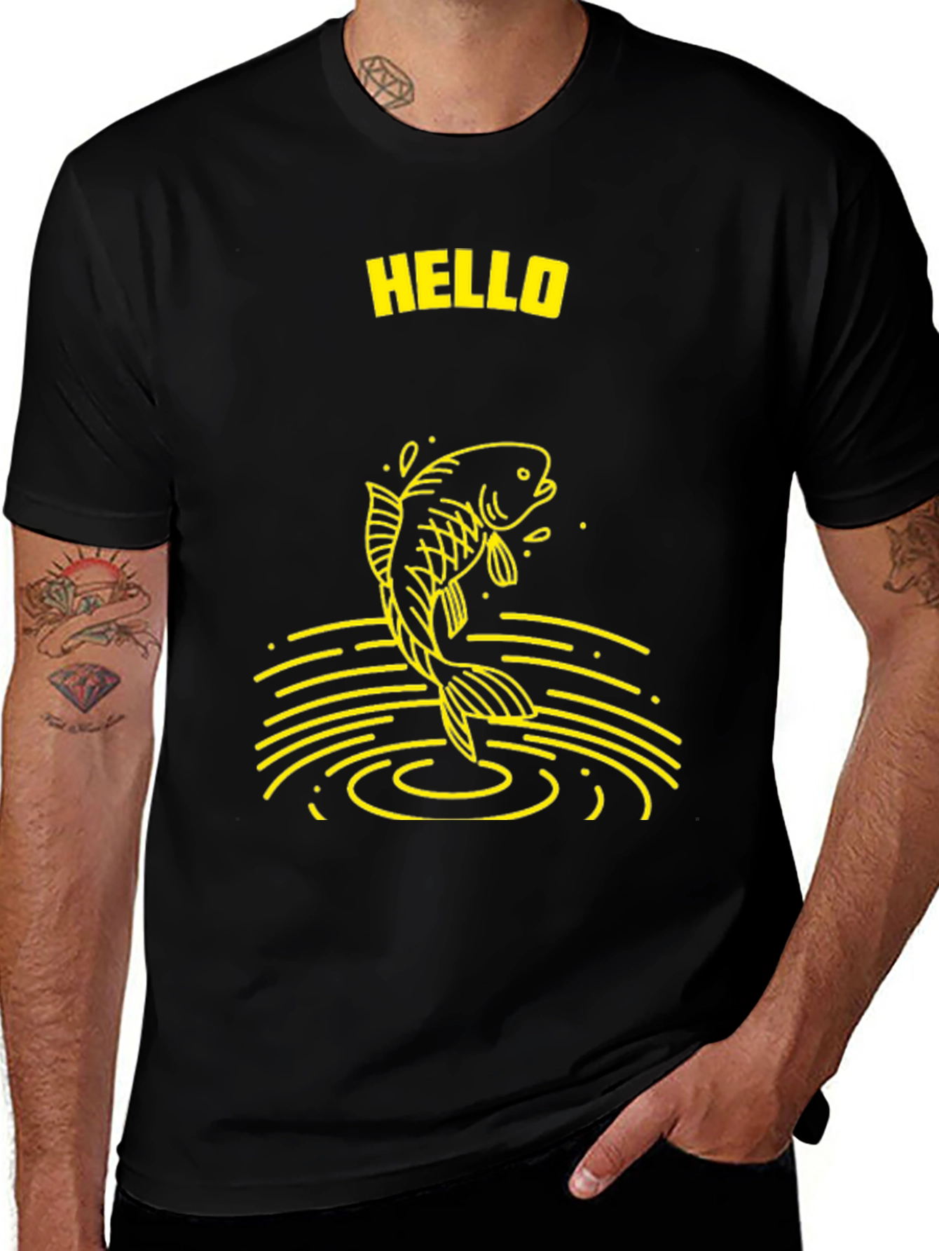 Variant 23 of Hello Fish Graphic T-Shirt