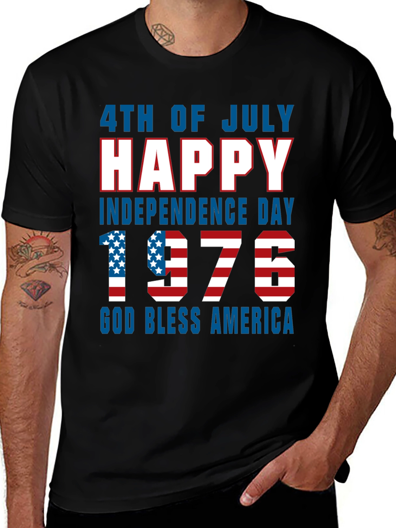 Variant 9 of Patriotic 4th of July Happy Independence Day 1976 T-Shirt