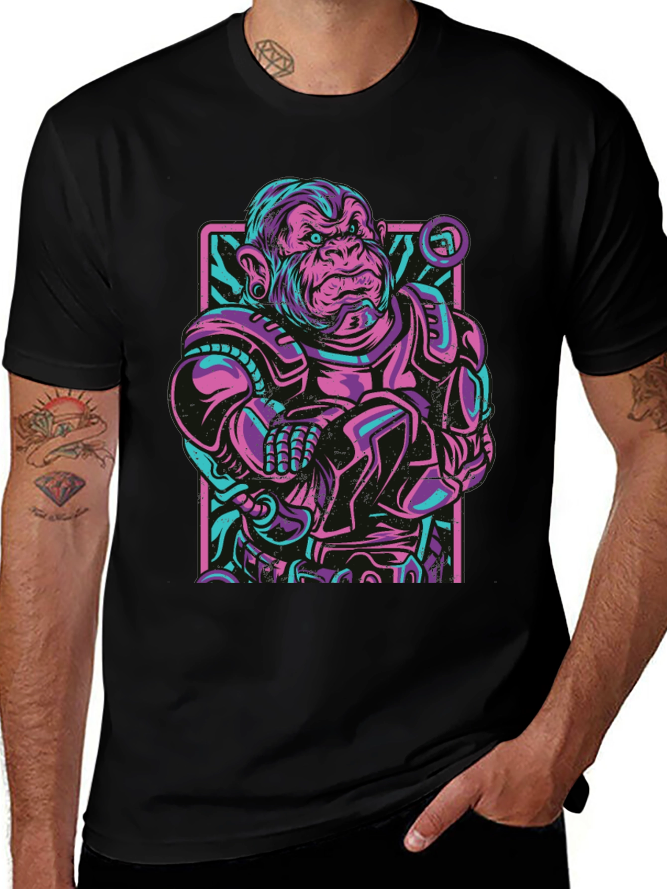 Variant 24 of Cyber Gorilla T-Shirt - Sci-Fi Ape Graphic Tee
