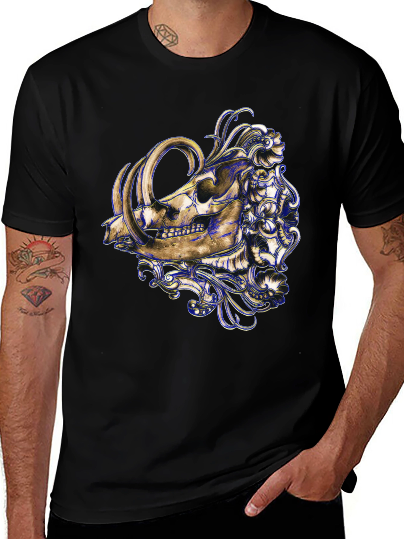 Variant 24 of Boar Skull Graphic Tee - Unique Print T-Shirt