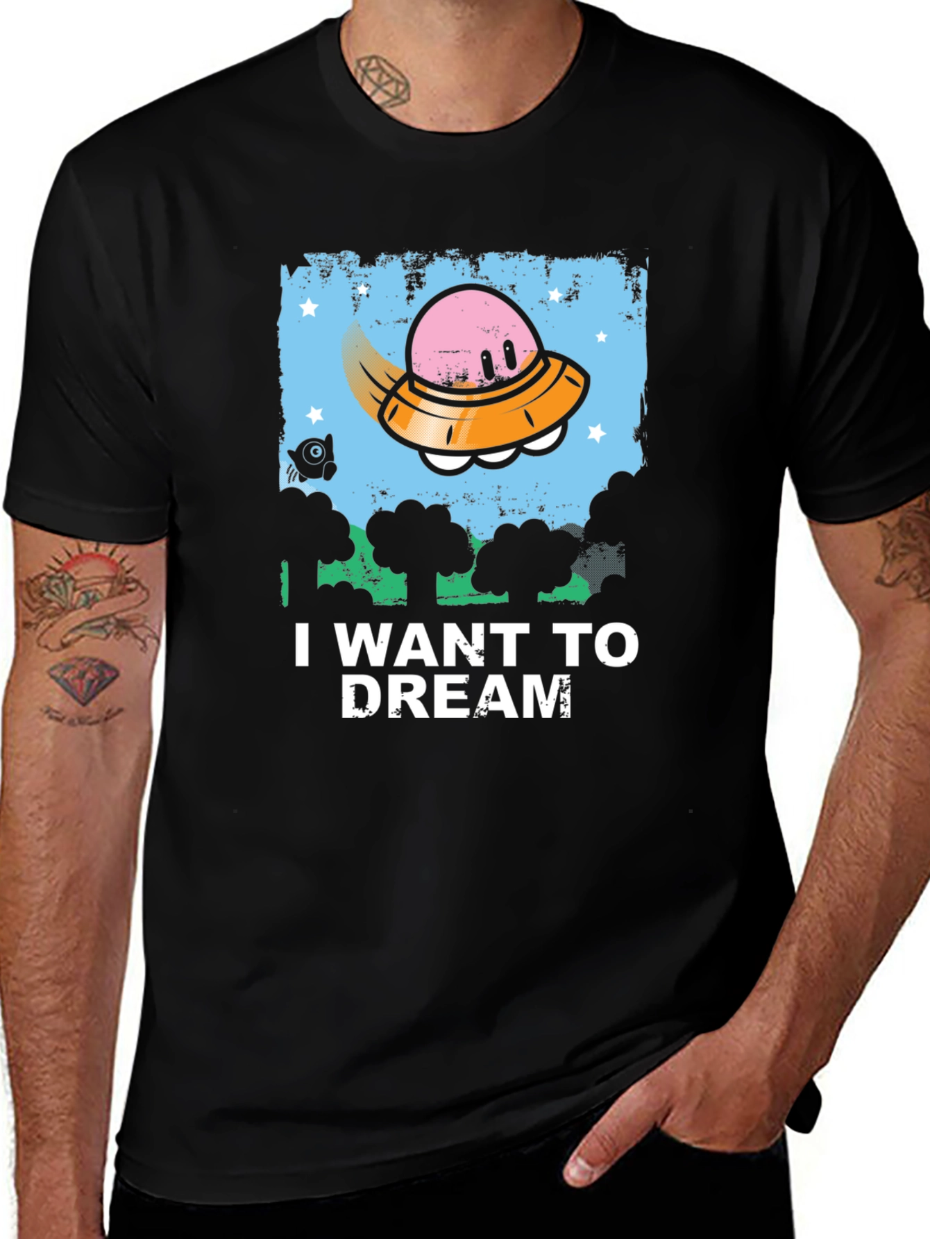 Variant 8 of I Want to Dream T-Shirt | Kirby UFO