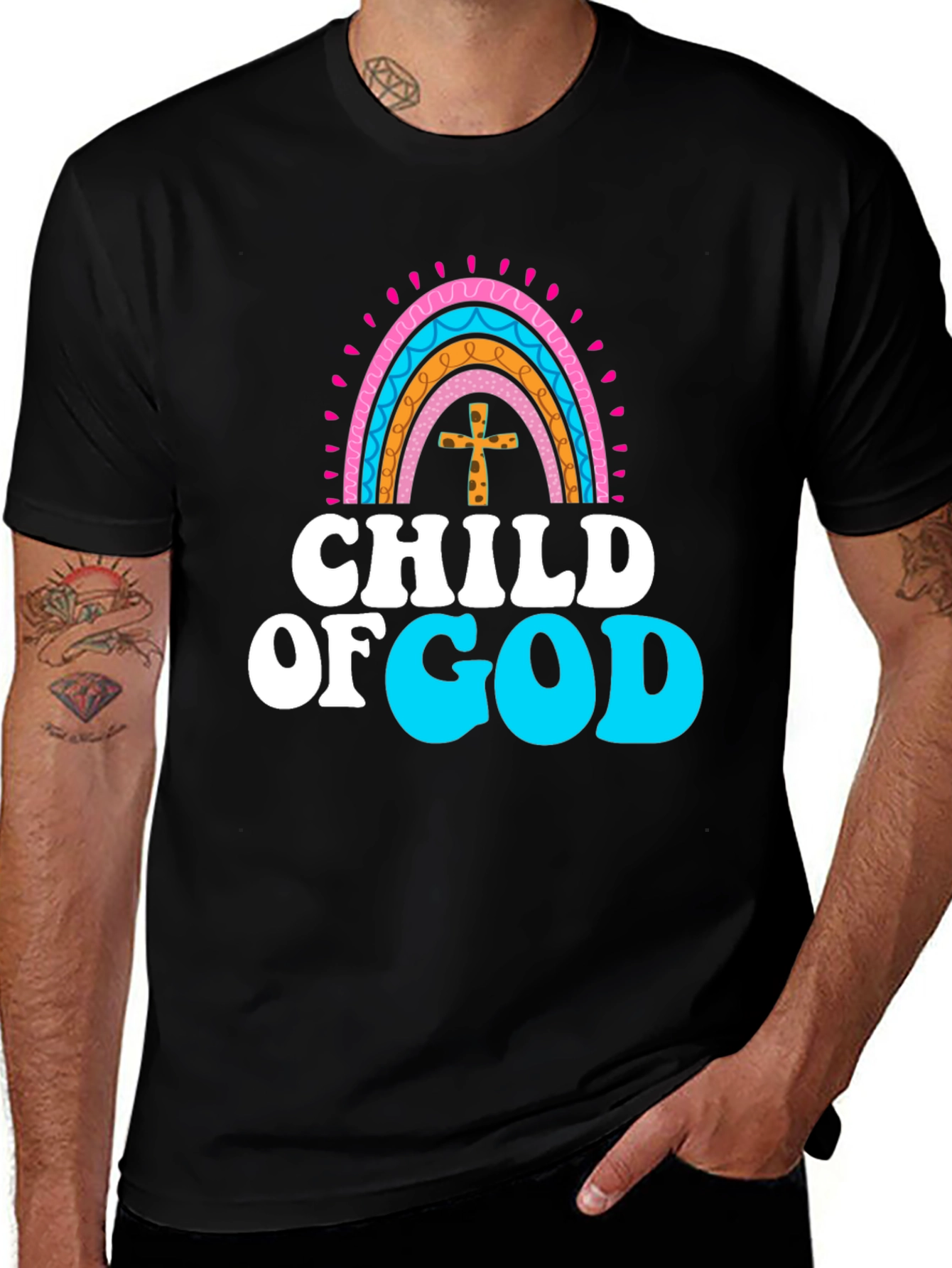 Child of God Rainbow Cross T-Shirt