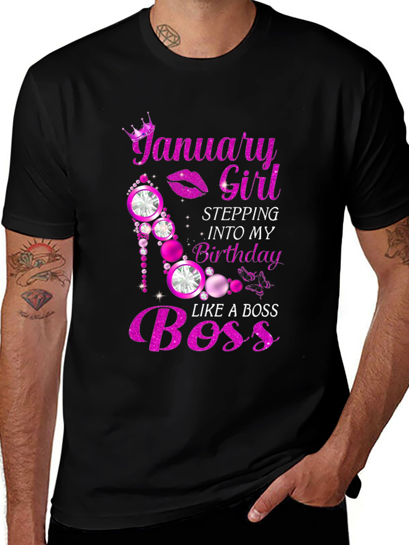 Variant 12 of January Girl Birthday Boss T-Shirt