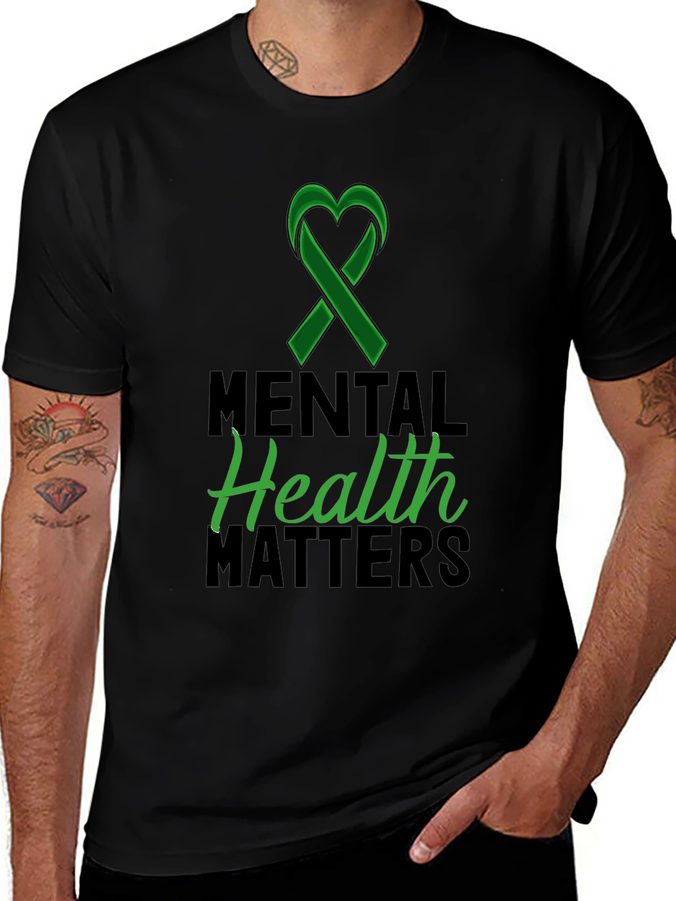 Mental Health Matters T-Shirt - Awareness Ribbon Design