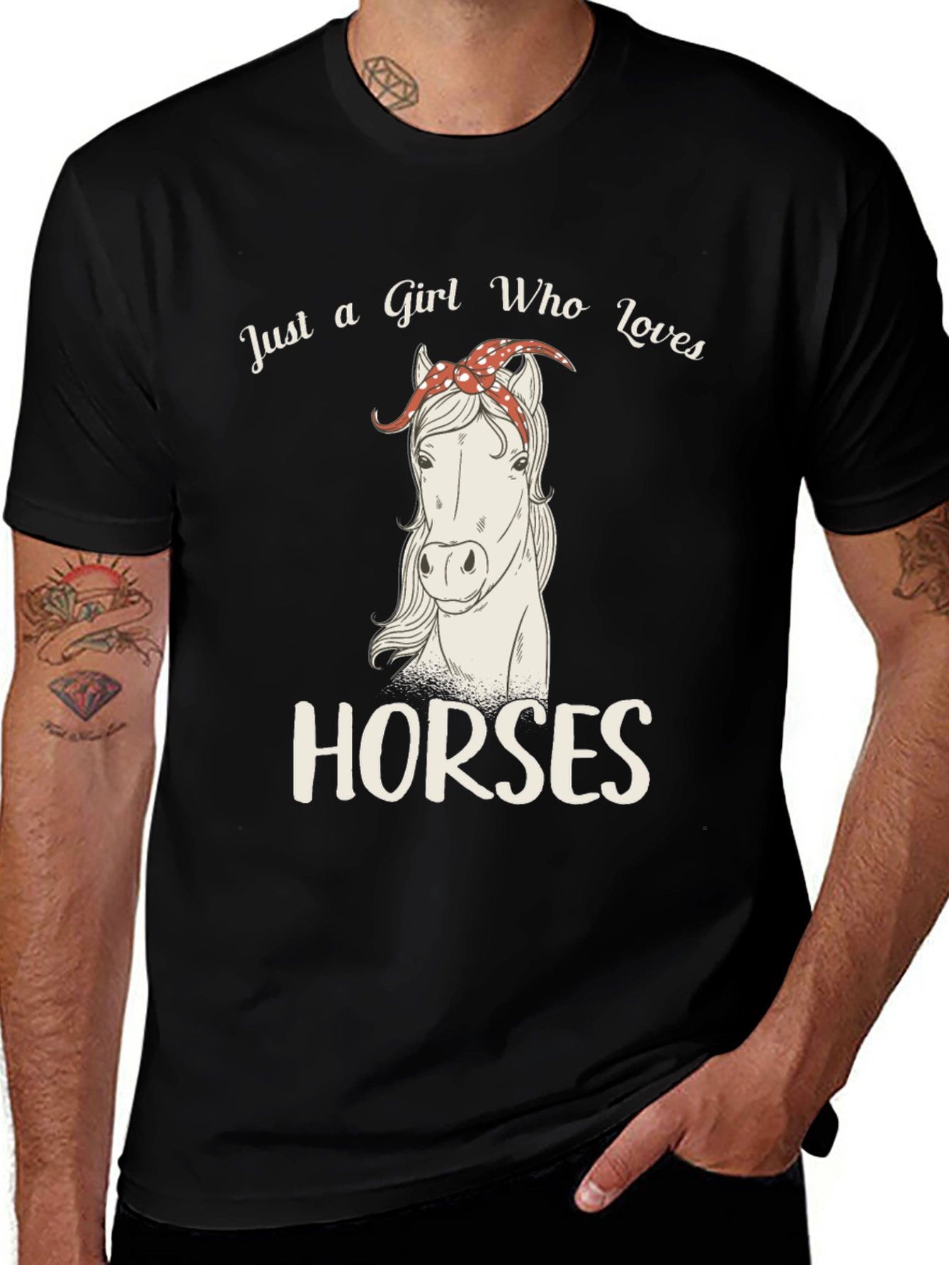 Variant 8 of Just a Girl Who Loves Horses T-Shirt