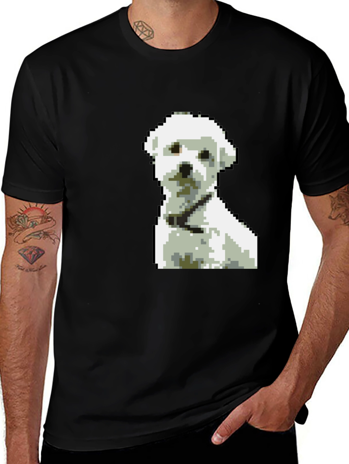 Variant 29 of Pixel Dog T-Shirt - Retro Style Tee