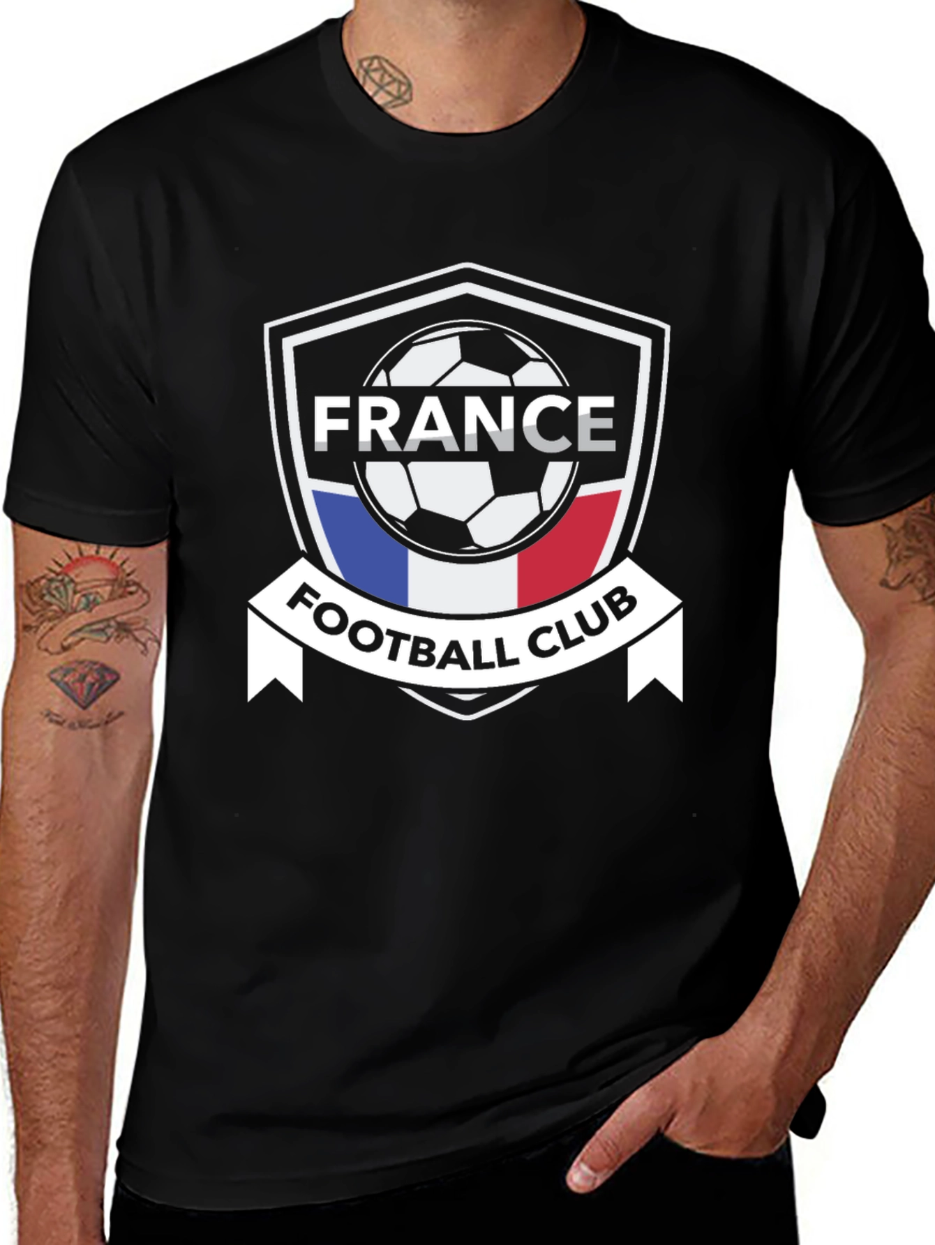 France Football Club T-Shirt - Black Jersey Tee
