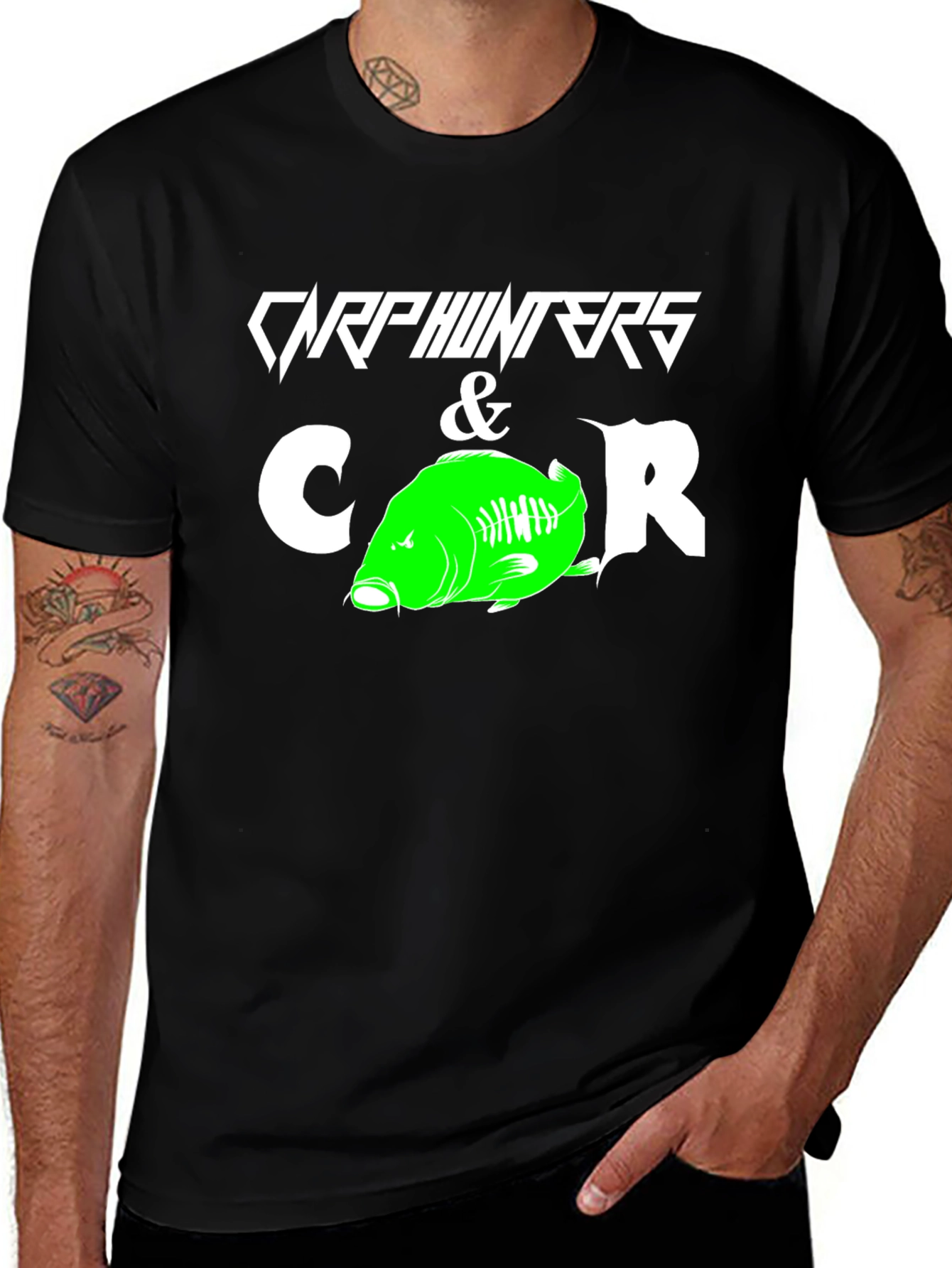 Variant 25 of Carp Hunters & CR T-Shirt - Fishing Graphic Tee