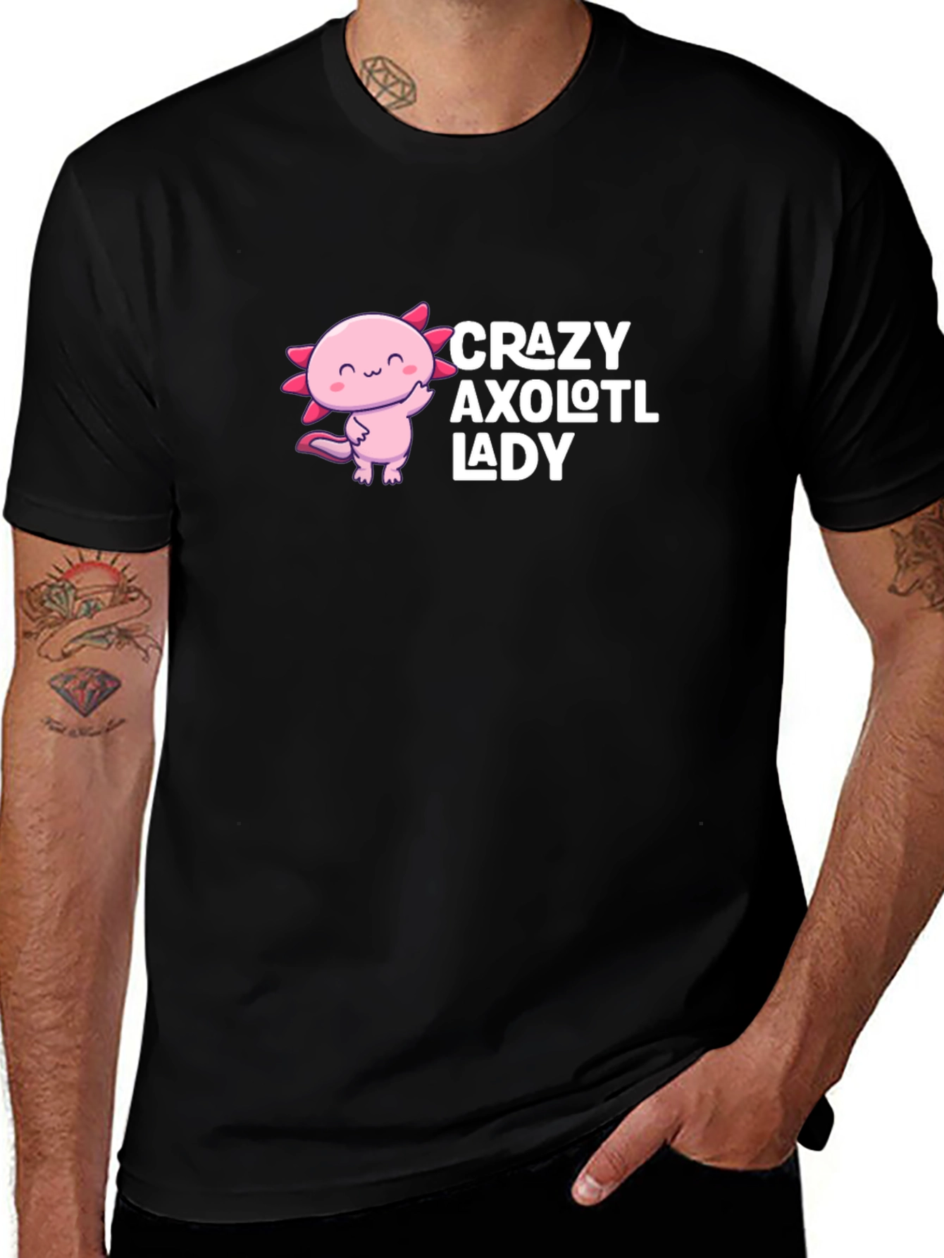 Variant 29 of Crazy Axolotl Lady Graphic T-Shirt