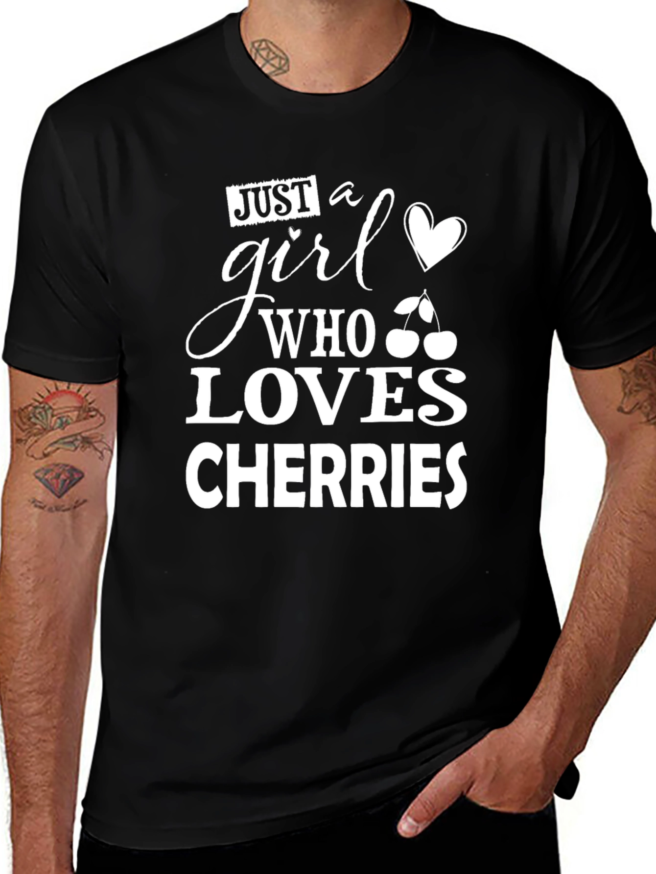 Variant 4 of Just a Girl Who Loves Cherries Graphic Tee