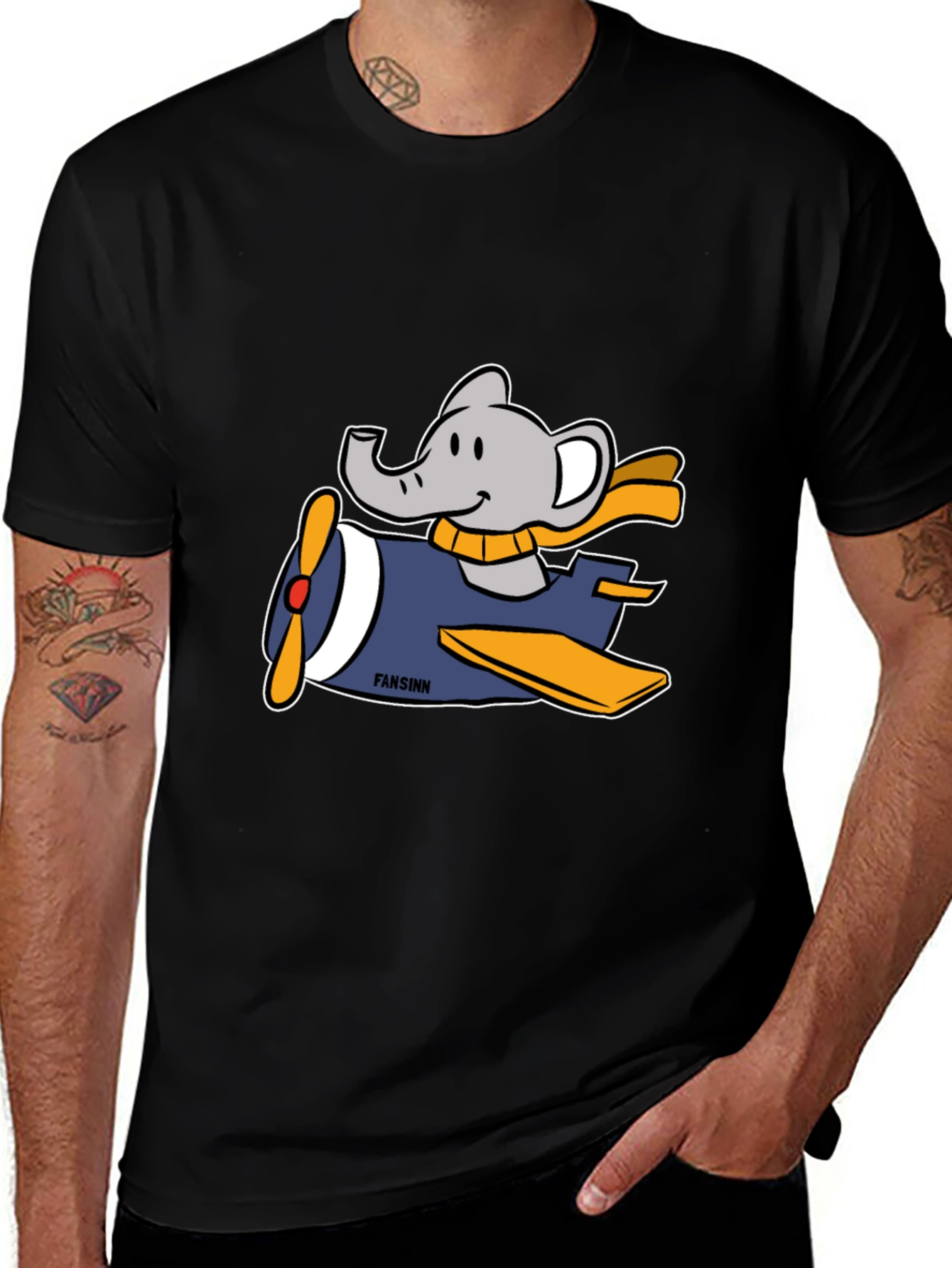 Variant 21 of Elephant Airplane Ride T-Shirt