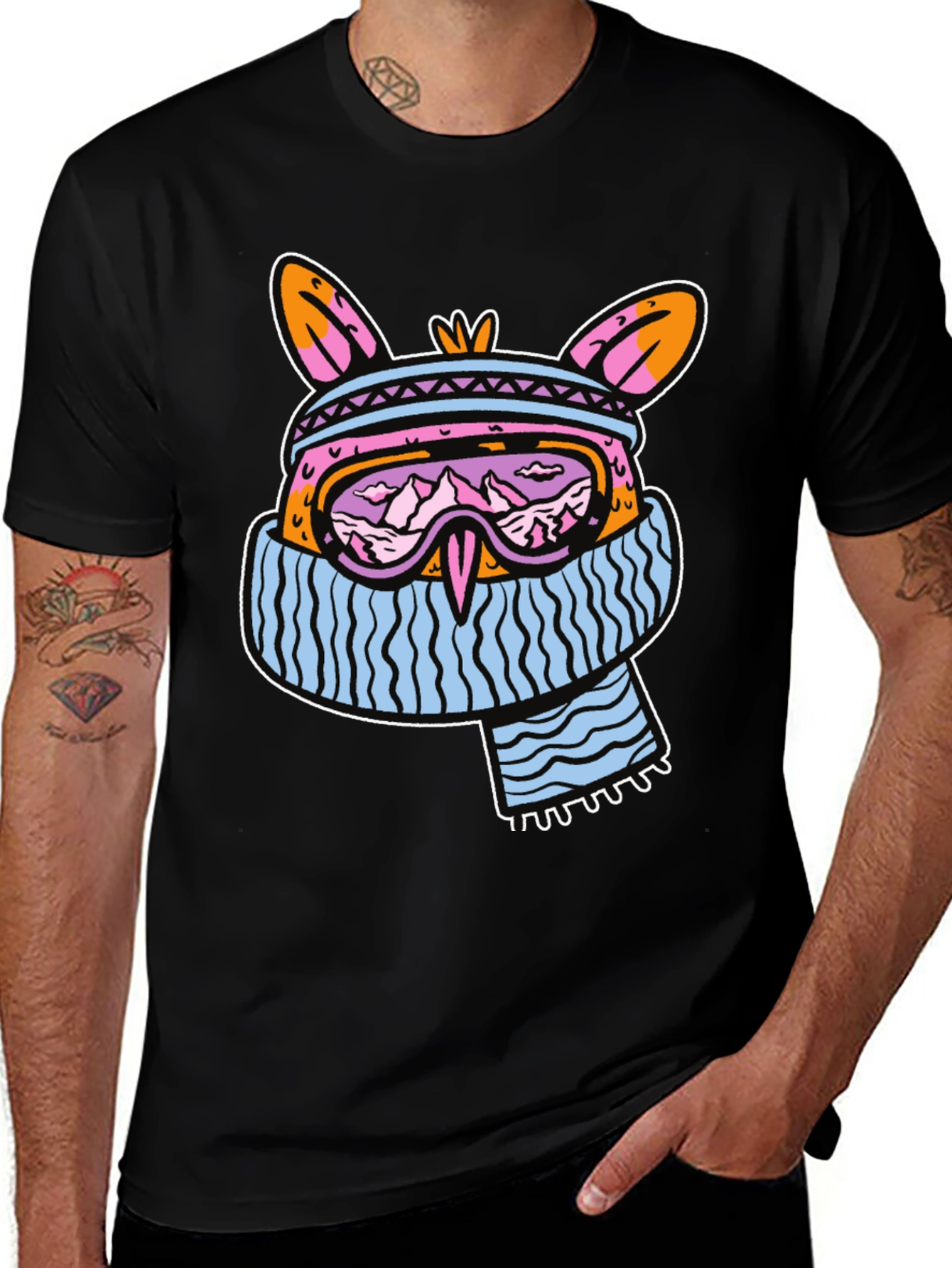 Variant 14 of Ski Bunny Graphic Tee - Black Casual Shirt