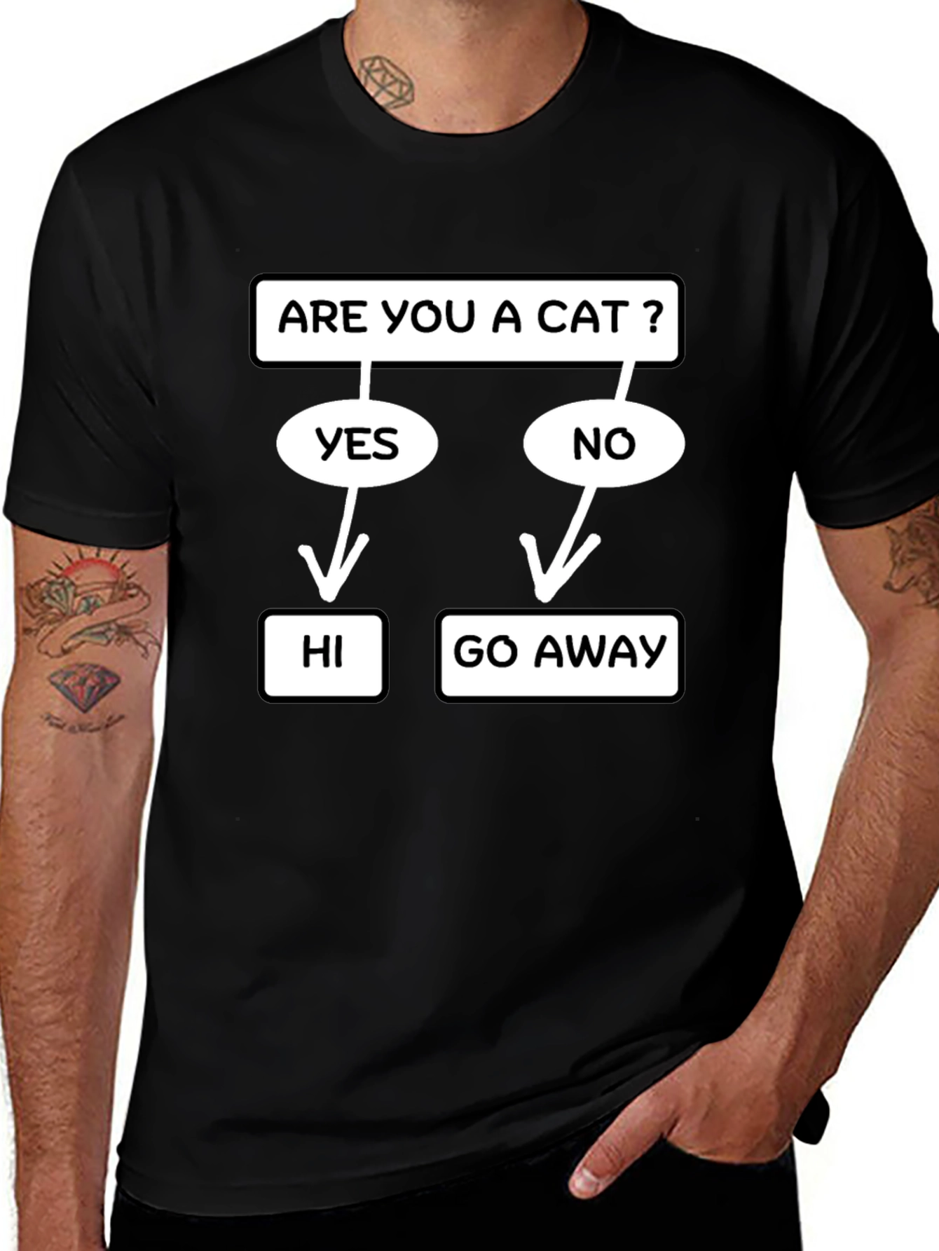 Variant 19 of Are You a Cat? Funny T-Shirt