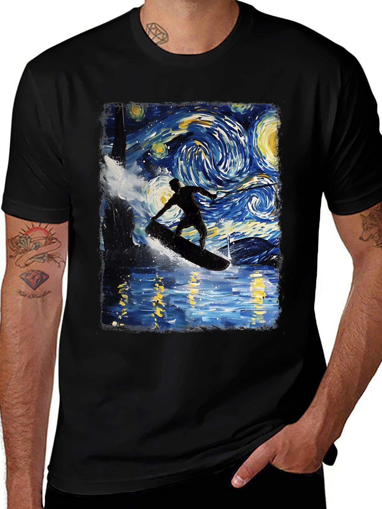 Variant 14 of Starry Night Surfer Tee