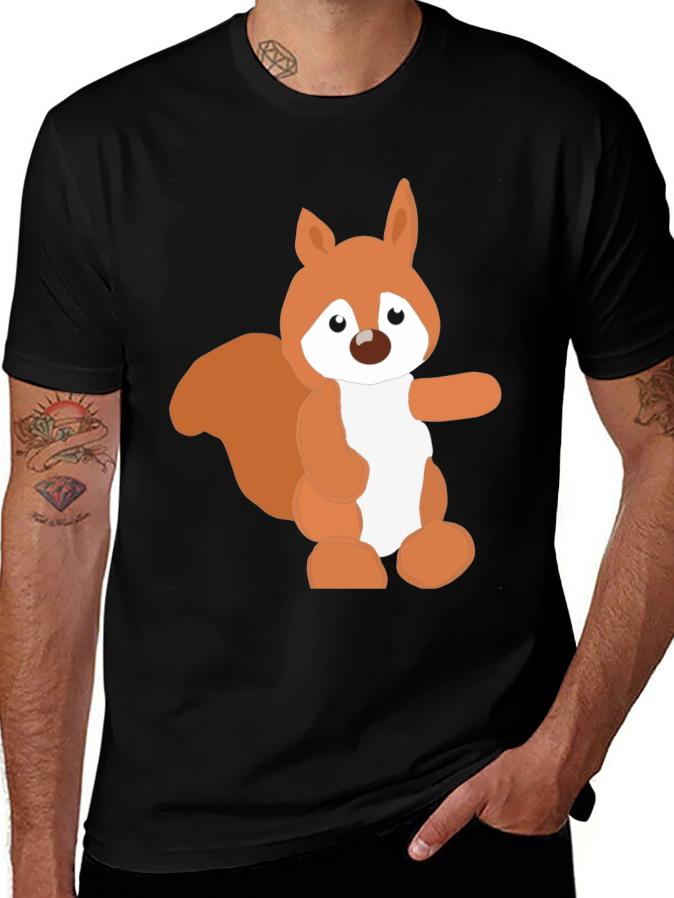 Variant 25 of Squirrel Graphic T-Shirt - Cute Cartoon Animal Design