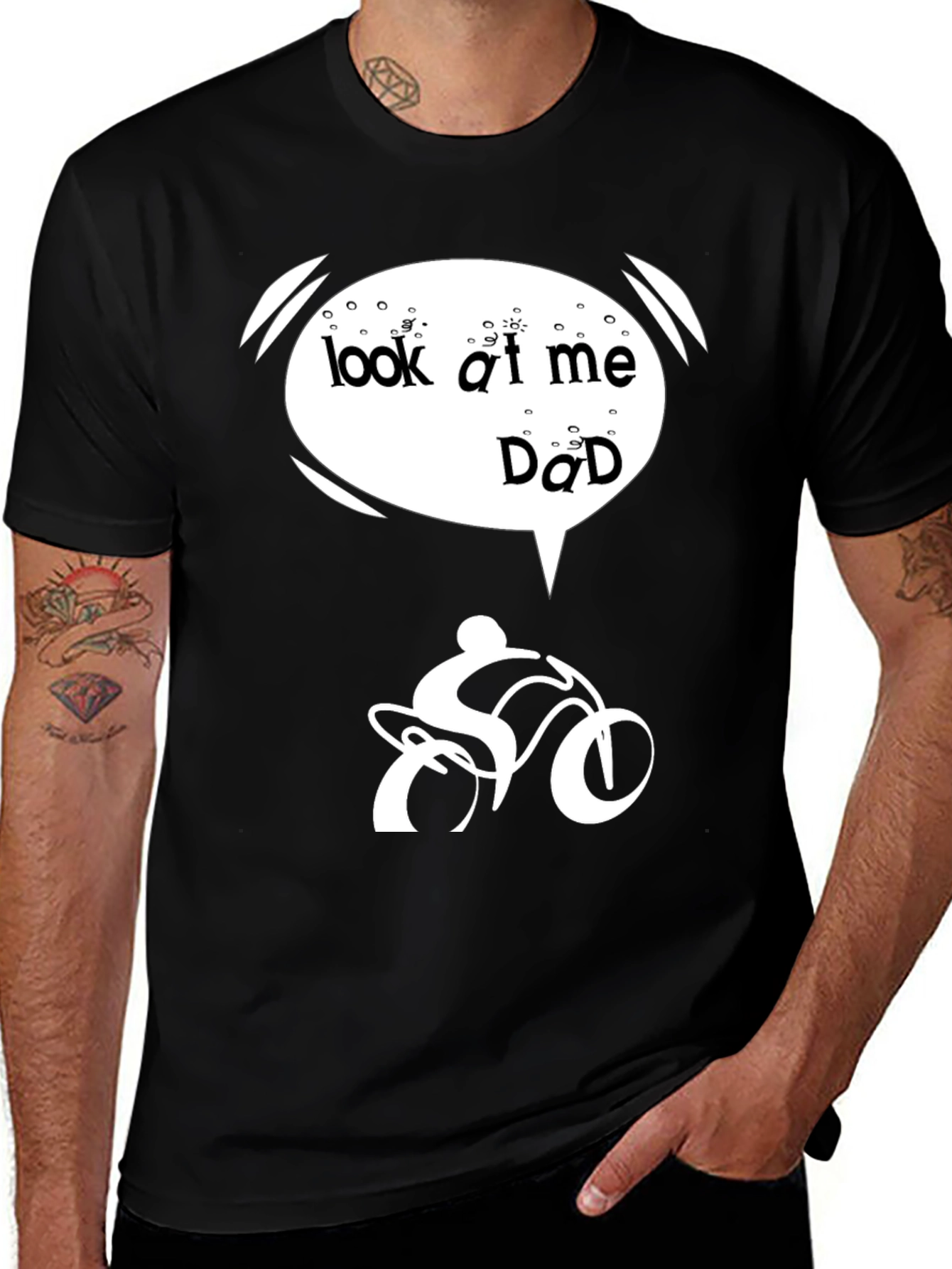 Variant 10 of Look At Me Dad T-Shirt Cycling Humor