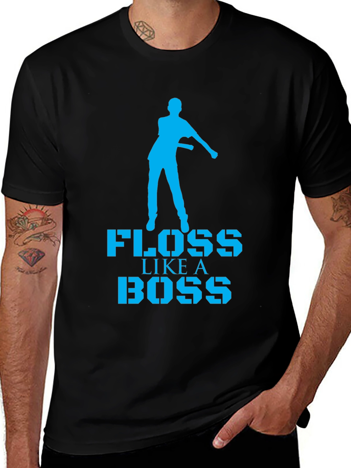 Variant 29 of Floss Like A Boss Graphic Tee - Trendy Dance Shirt