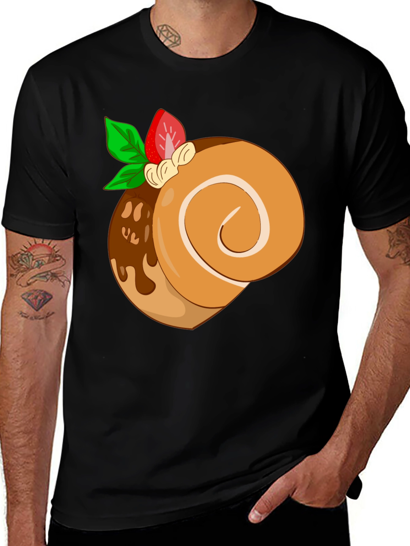 Variant 26 of Cake Roll Dessert T-Shirt