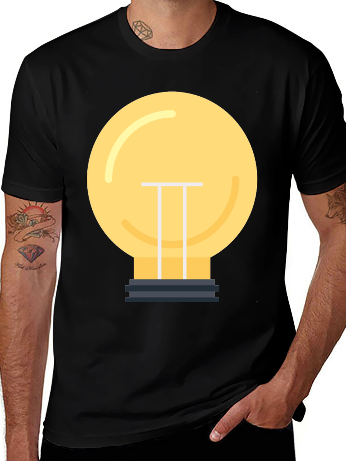 Variant 10 of Idea Bulb Graphic T-Shirt - Think Bright!
