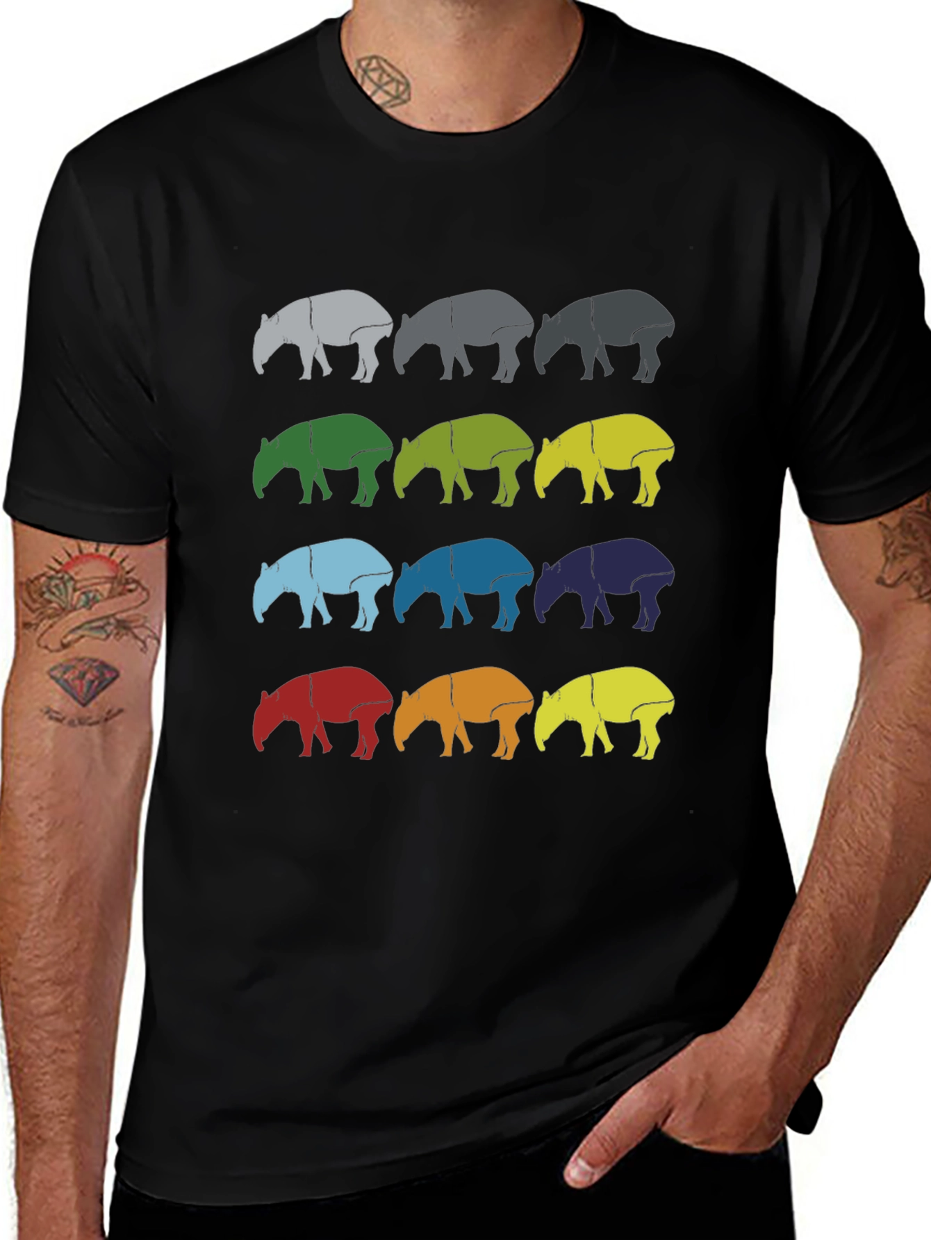 Variant 10 of Retro Tapir T-Shirt - Fun Graphic Tee