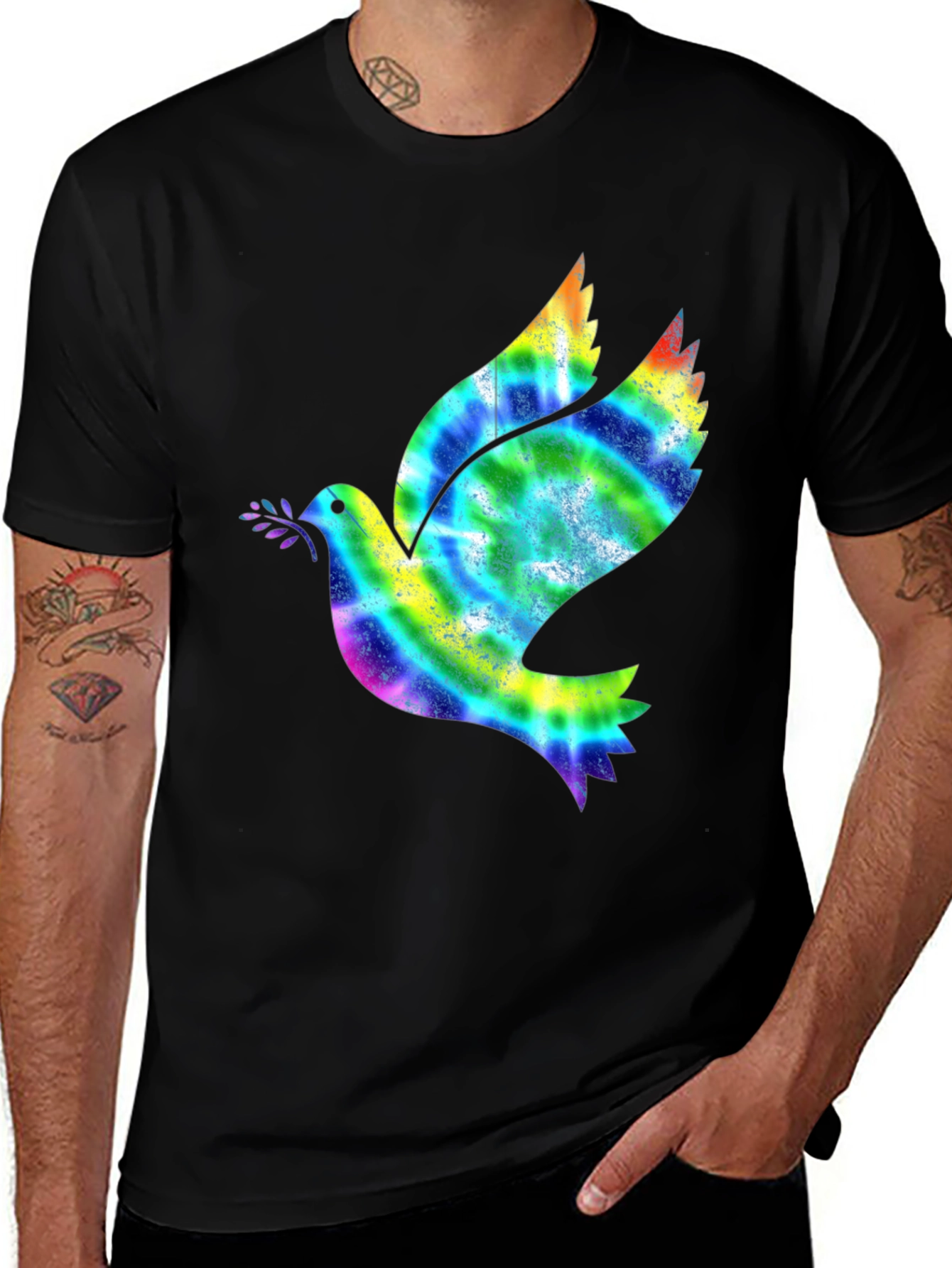 Variant 10 of Peace Dove Tie Dye Graphic T-Shirt